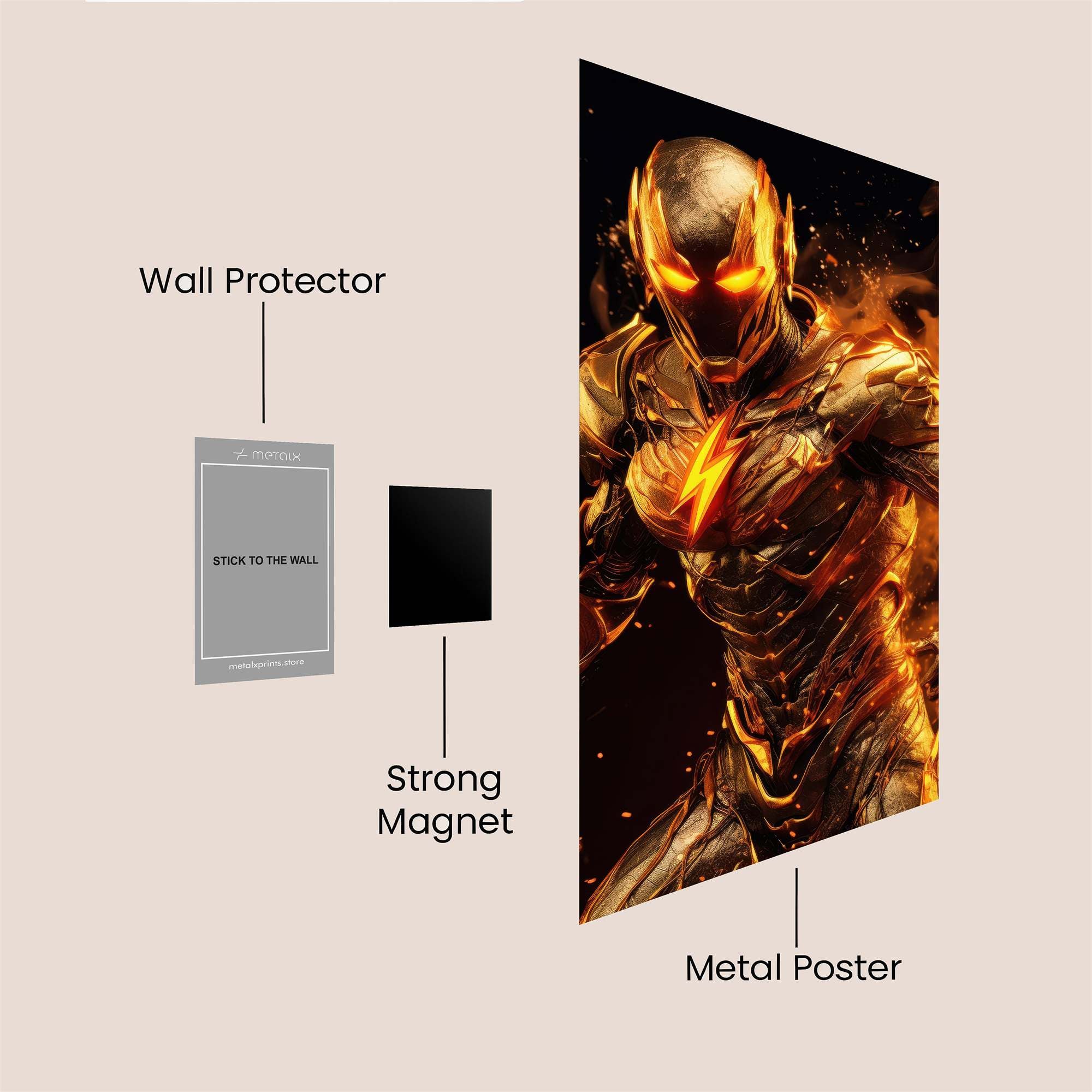 Flash Inferno Safe Wall Magnetic / M