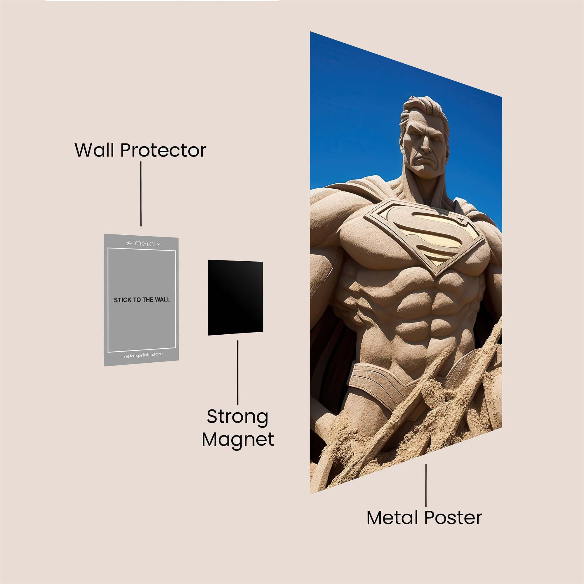 Superman Serene Safe Wall Magnetic / M