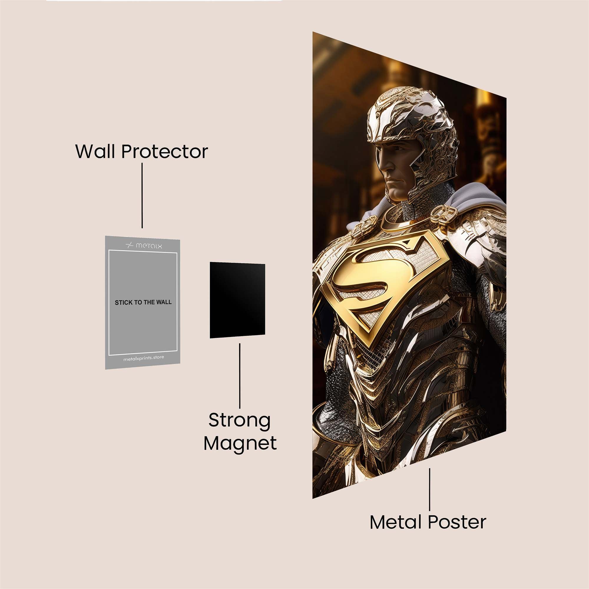 Superman Regal Safe Wall Magnetic / M