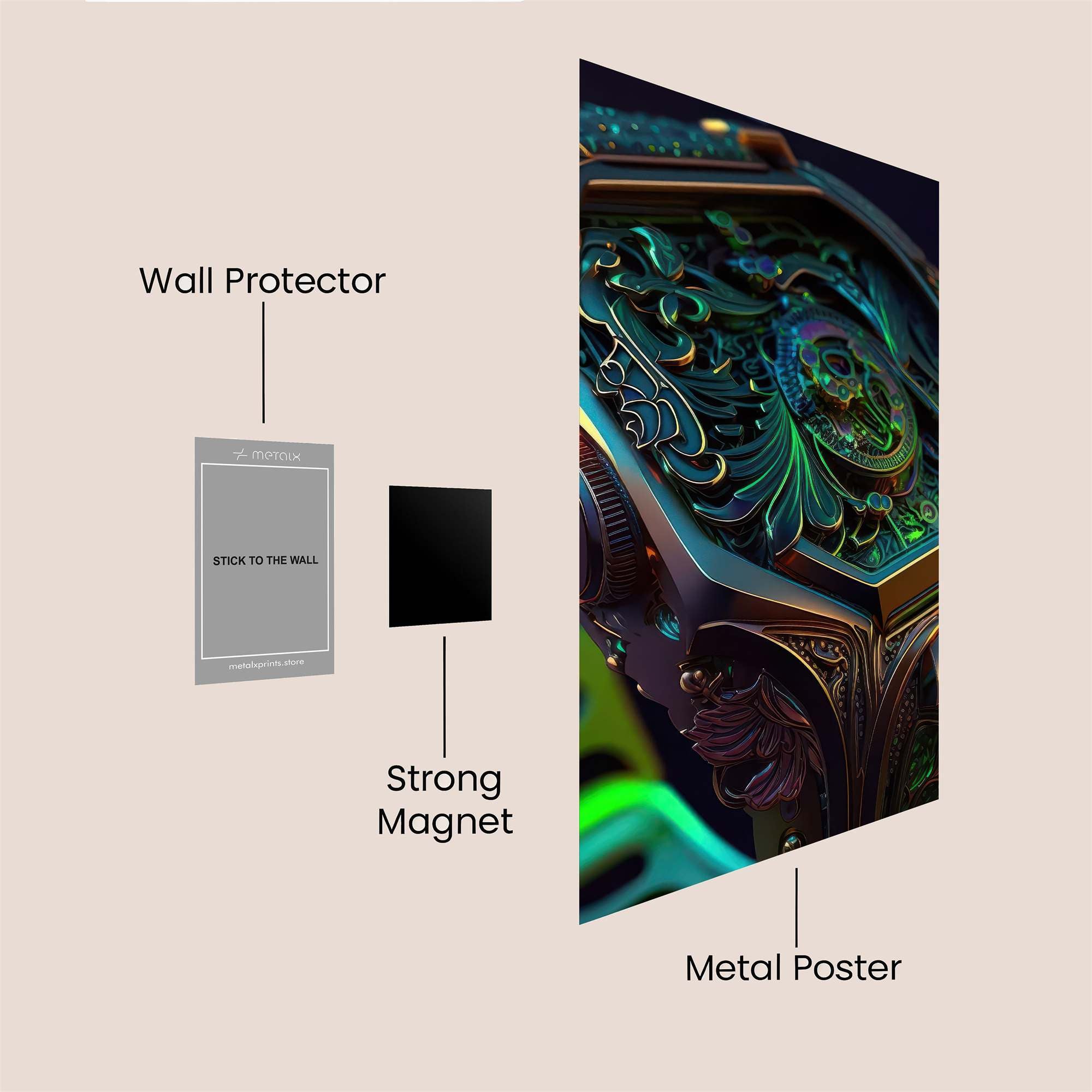 Steampunk Enigma Safe Wall Magnetic / M