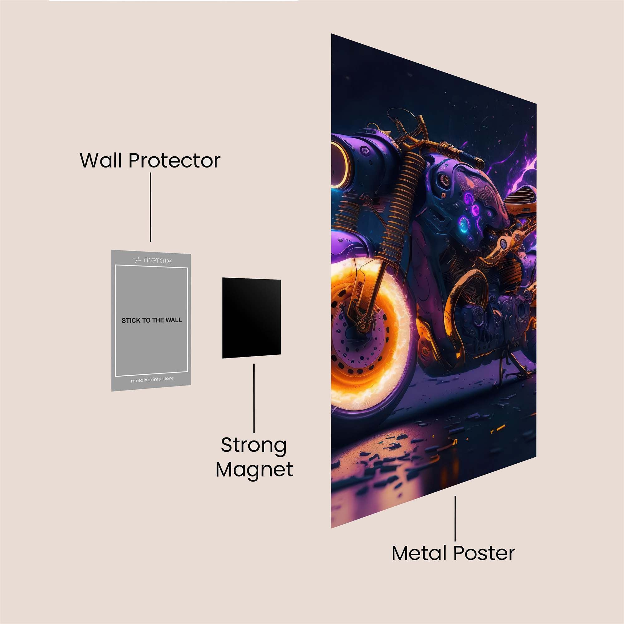 Neon Thunder Safe Wall Magnetic / M