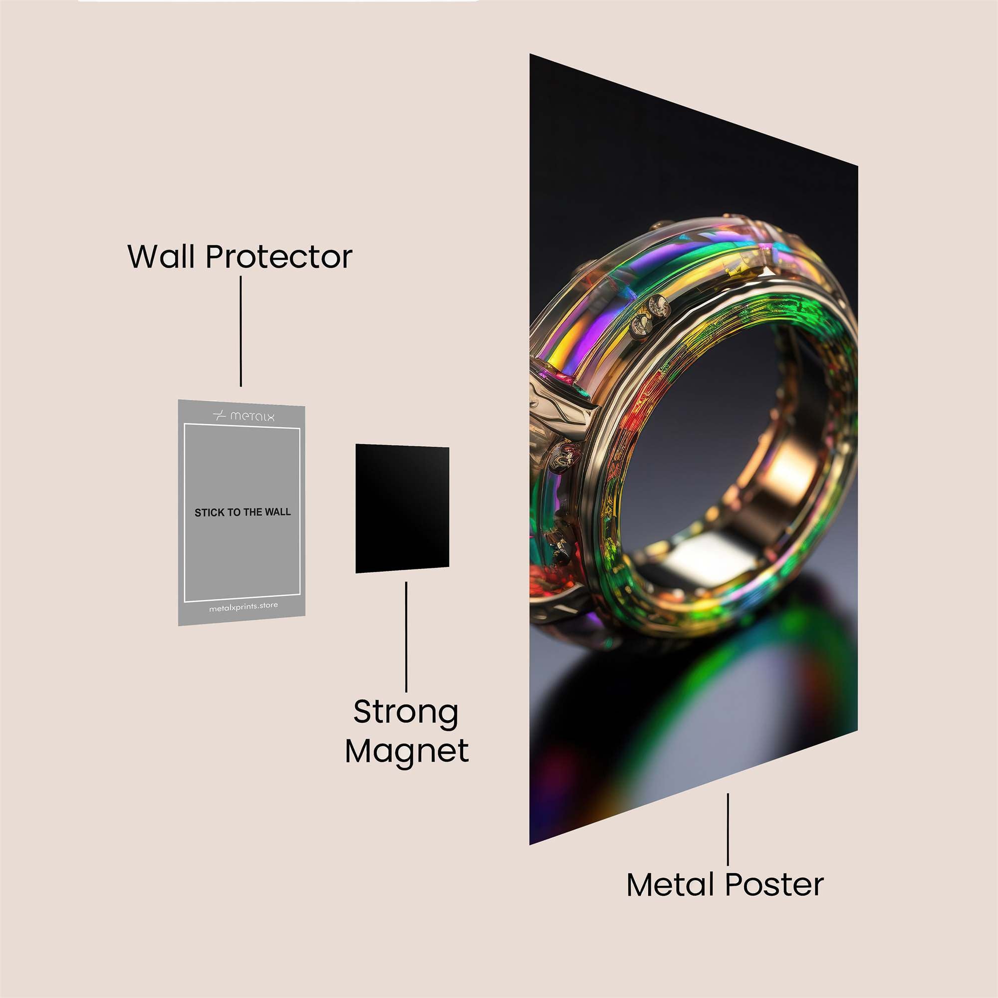 Rainbow Enigma Safe Wall Magnetic / M