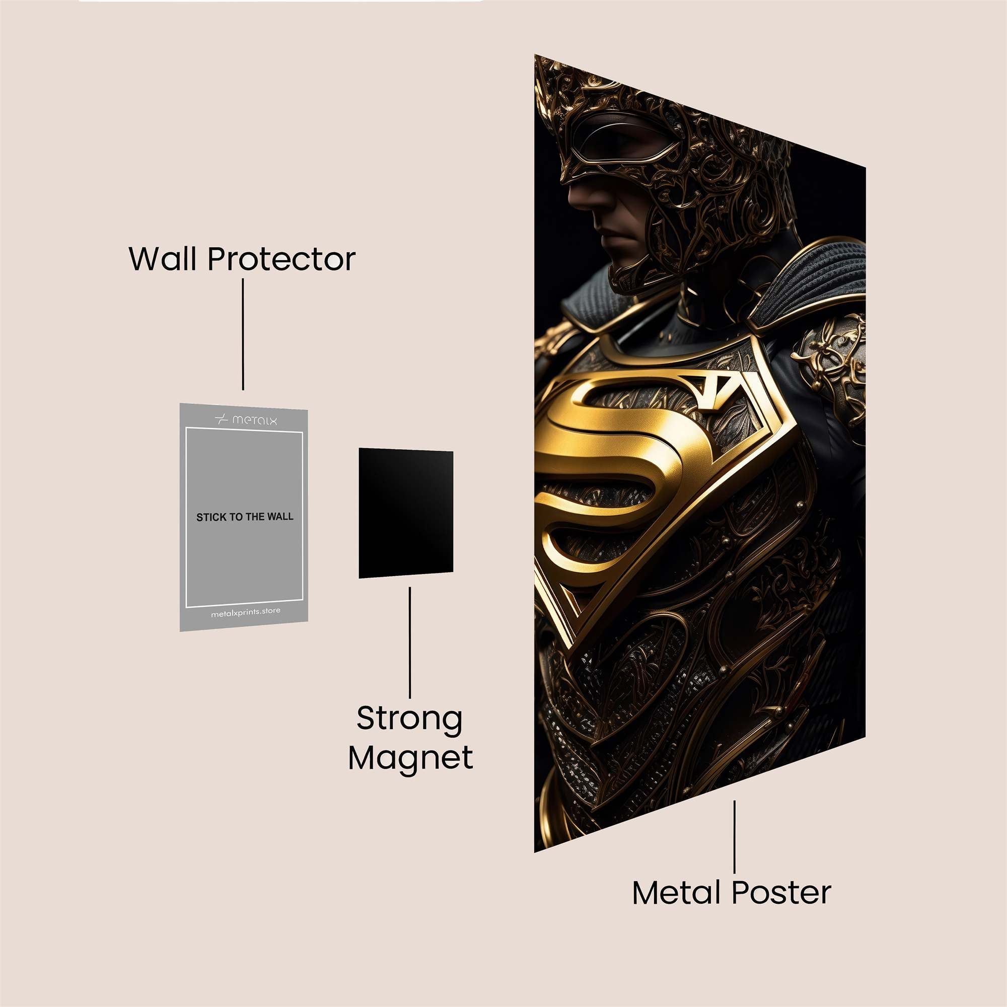 Superman Regal Safe Wall Magnetic / M