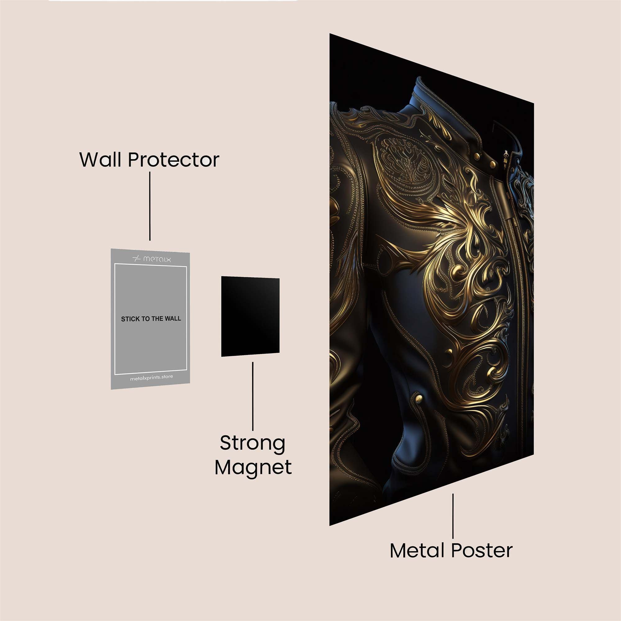 Ornate Elegance Safe Wall Magnetic / M