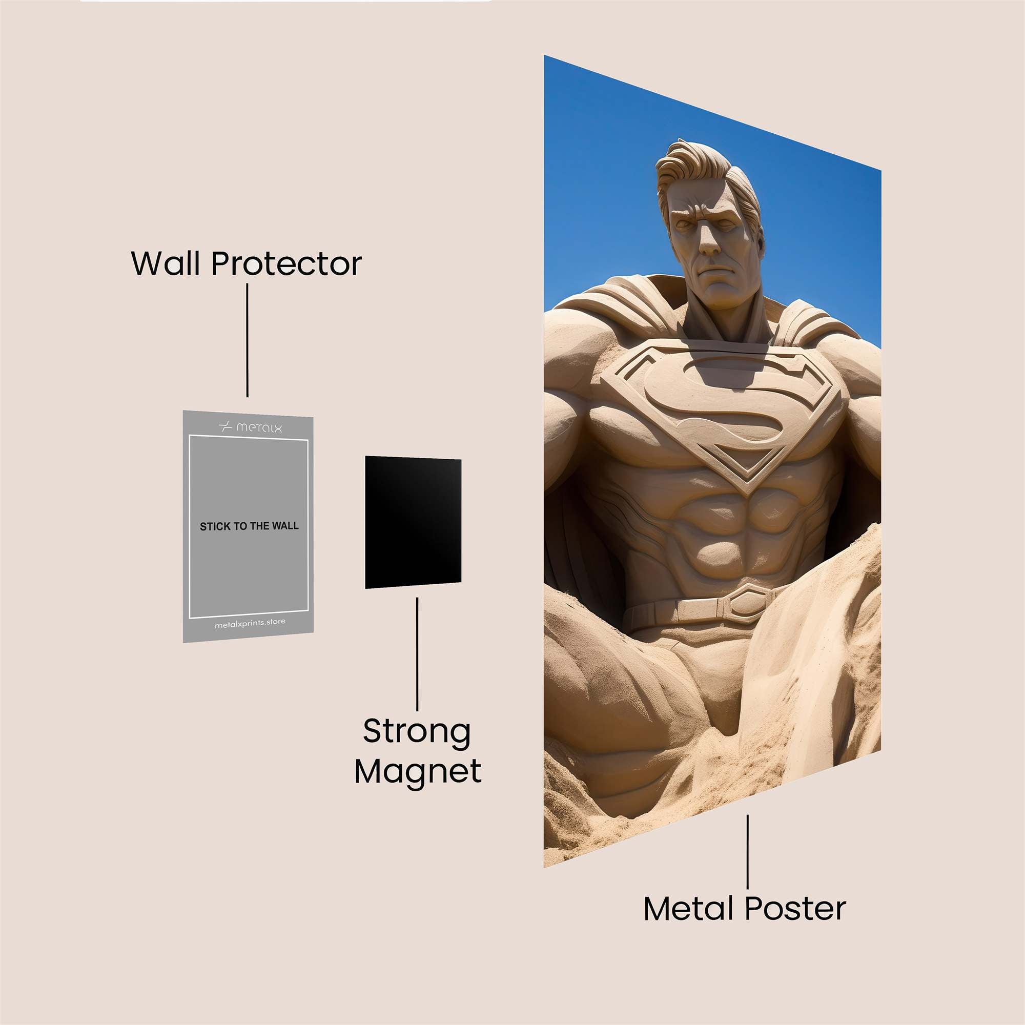 Superman Serene Safe Wall Magnetic / M