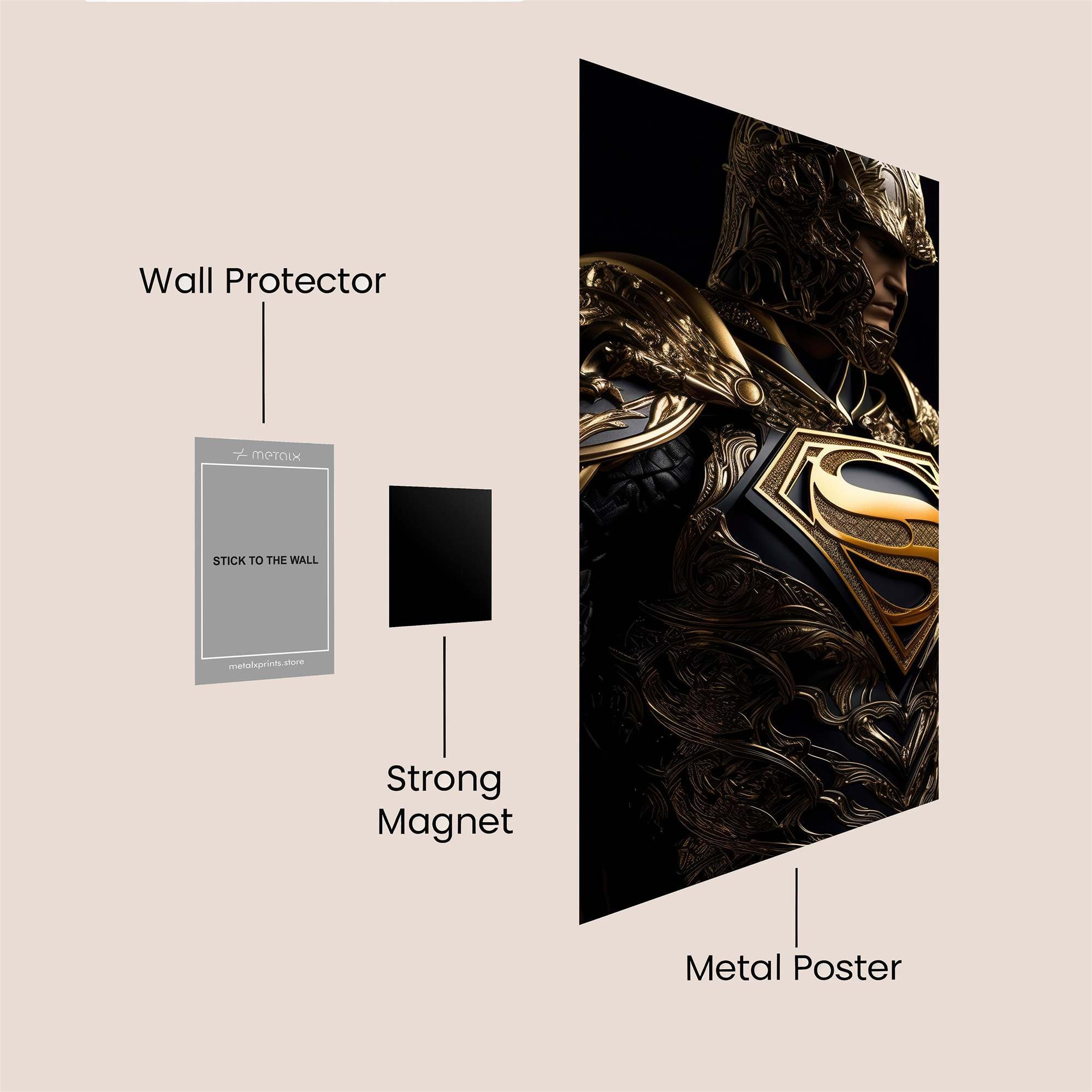 Superman Regal Safe Wall Magnetic / M