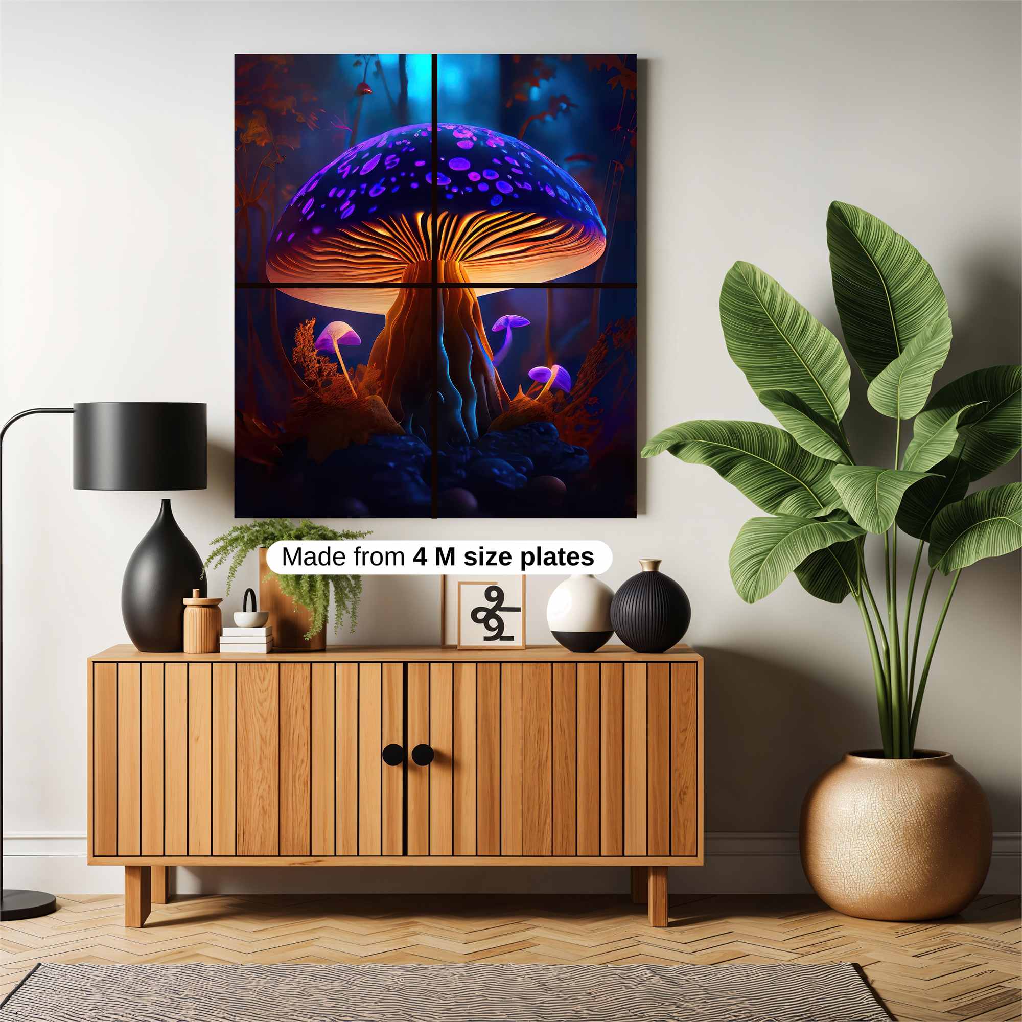Mushroom Glow Safe Wall Magnetic / M
