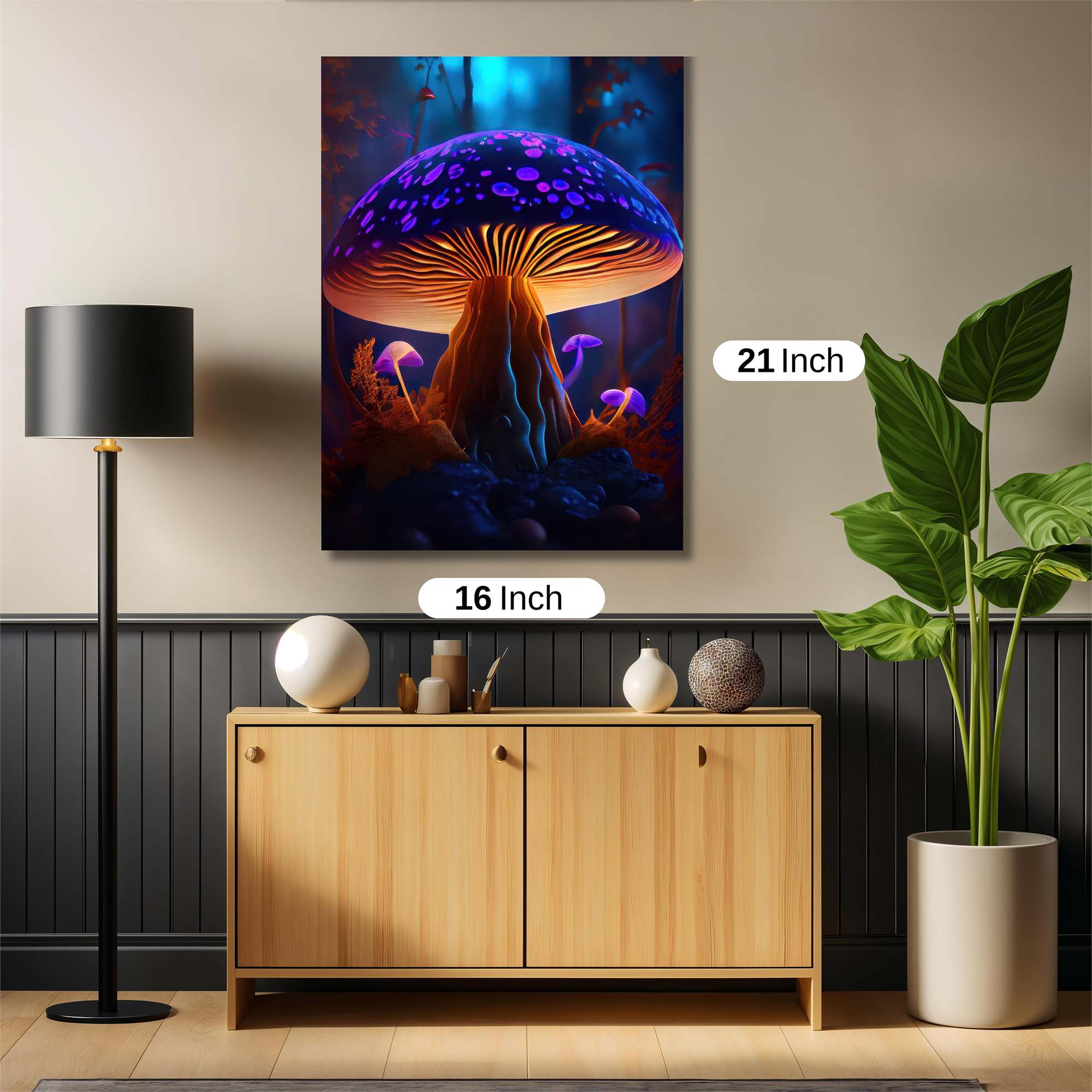 Mushroom Glow Safe Wall Magnetic / M