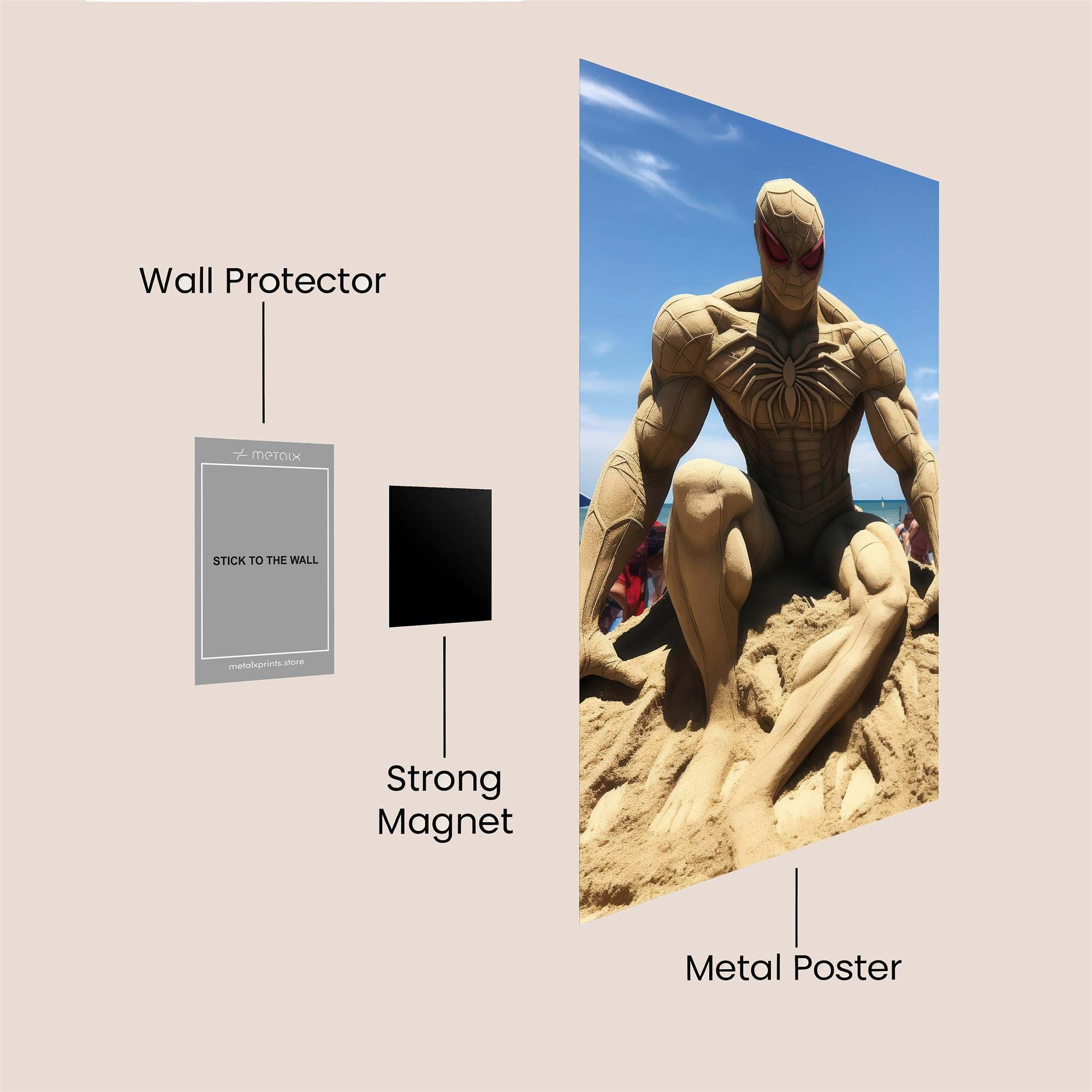 Spider-Majestic Safe Wall Magnetic / M
