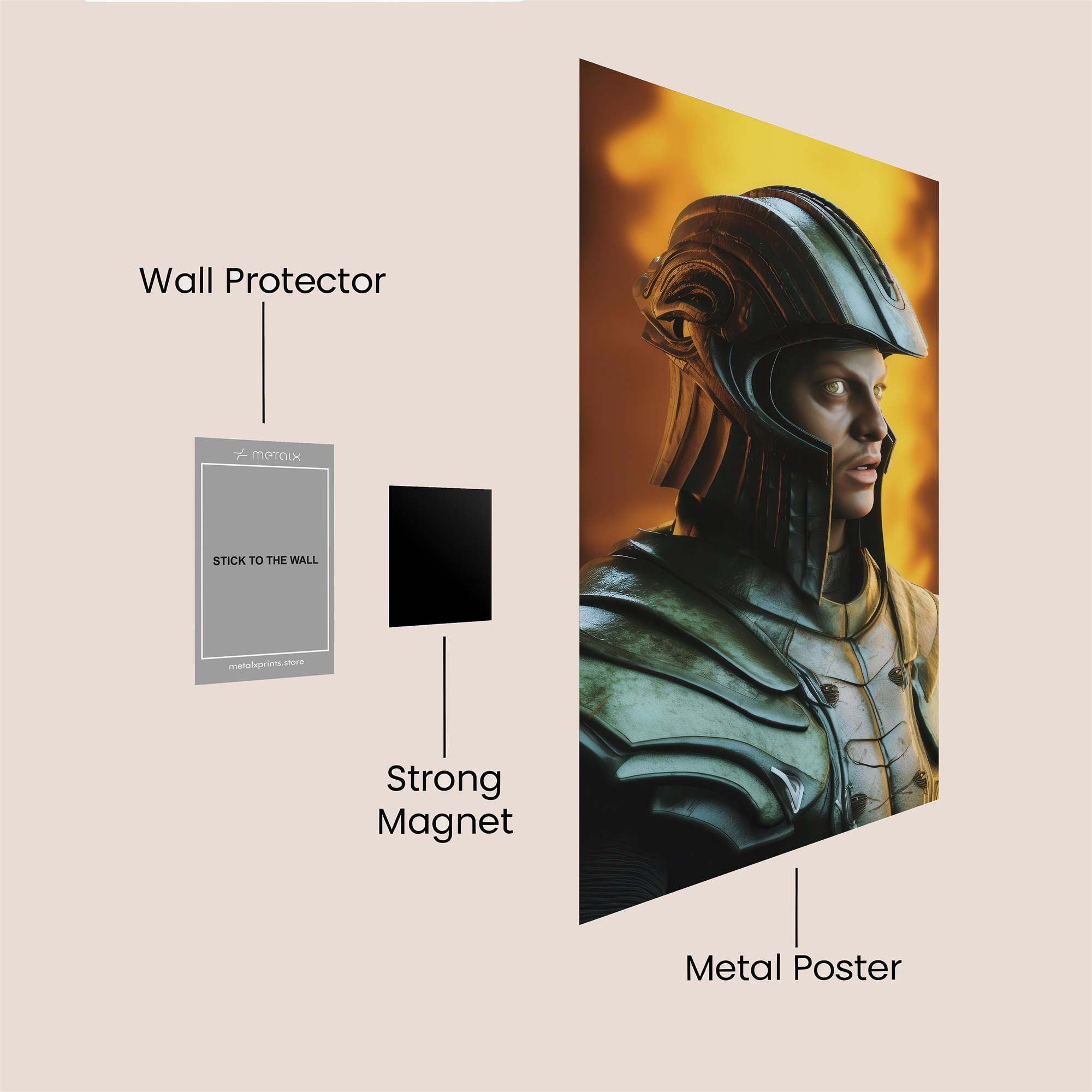 Warrior Blaze Safe Wall Magnetic / M