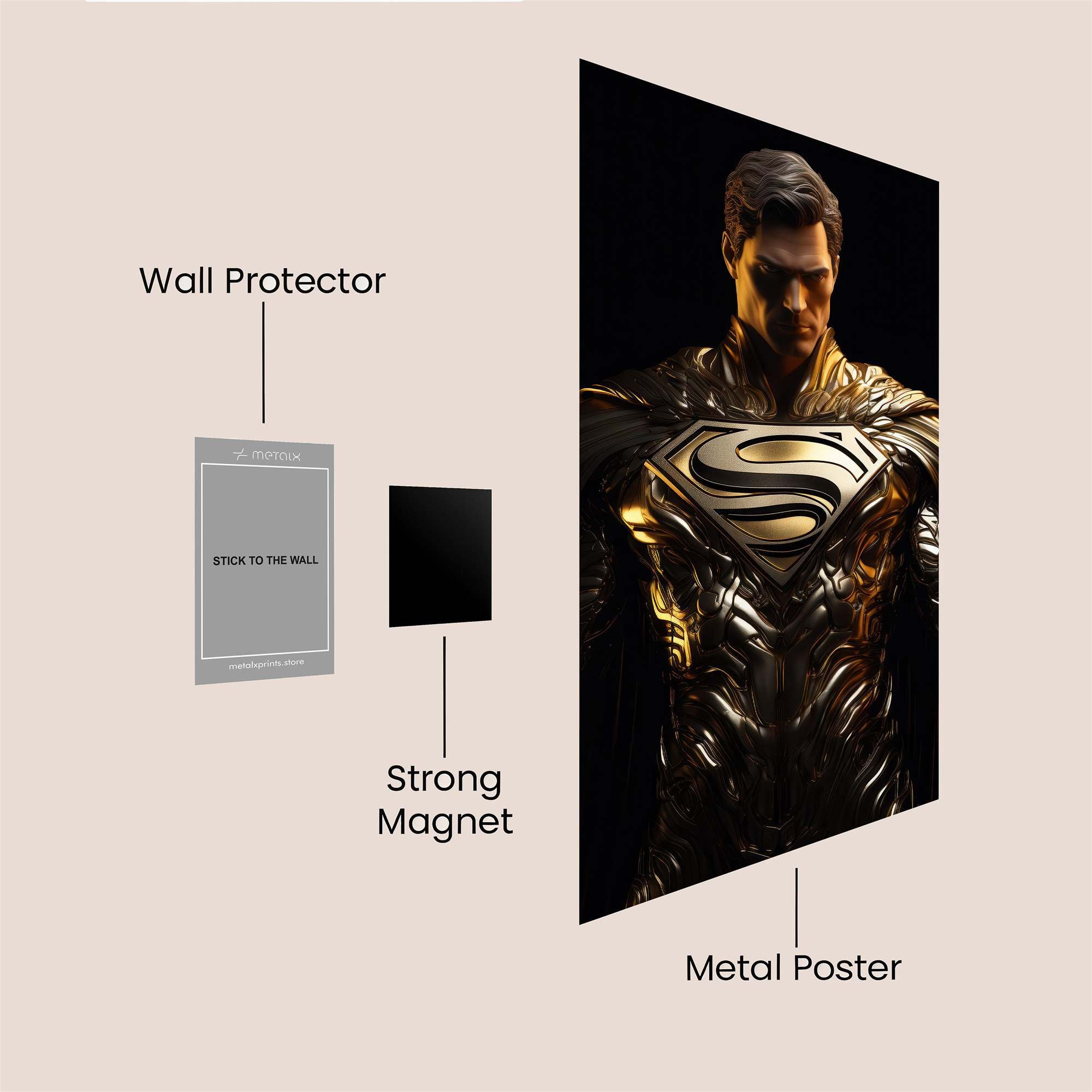 Superman Regal Safe Wall Magnetic / M