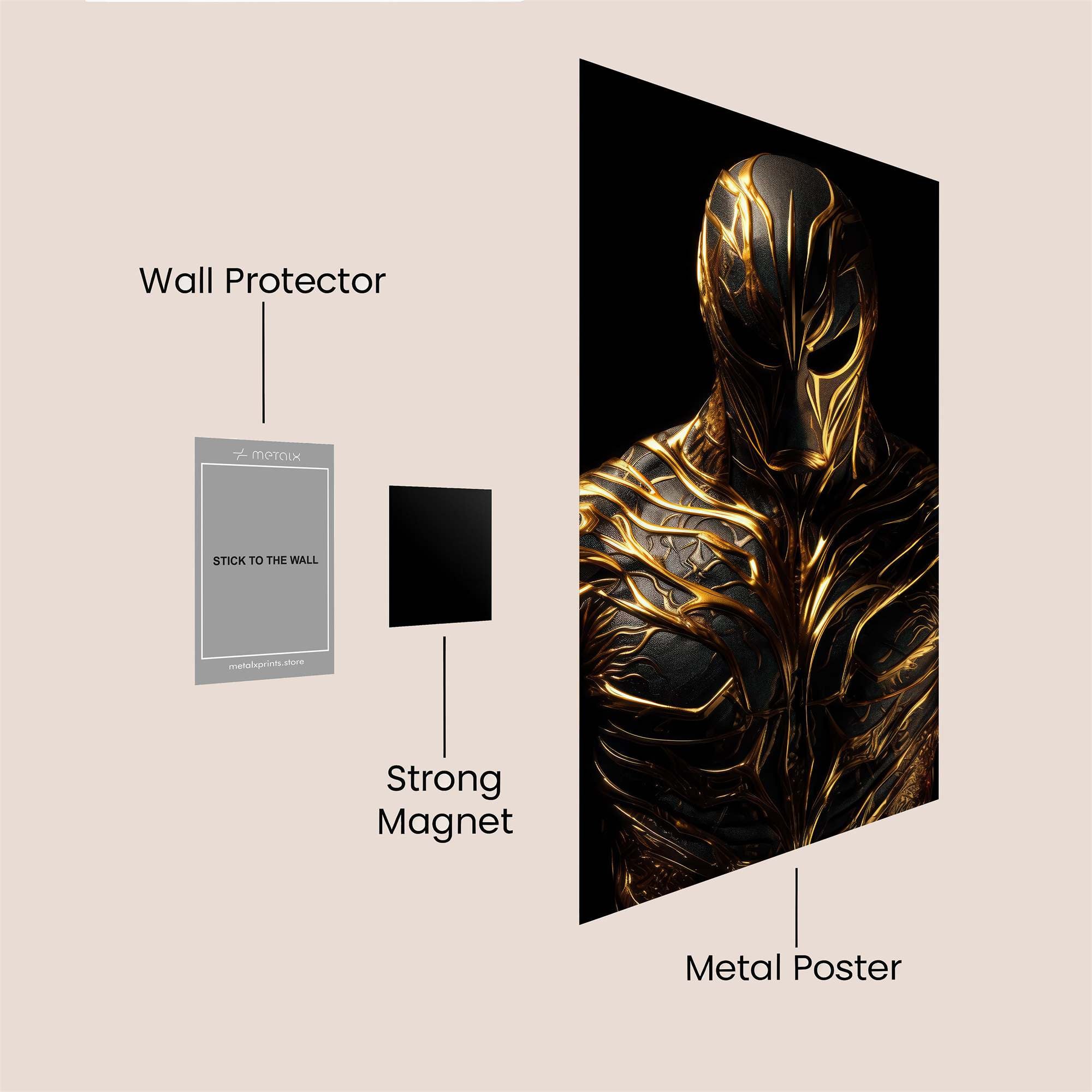 Golden Menace Safe Wall Magnetic / M