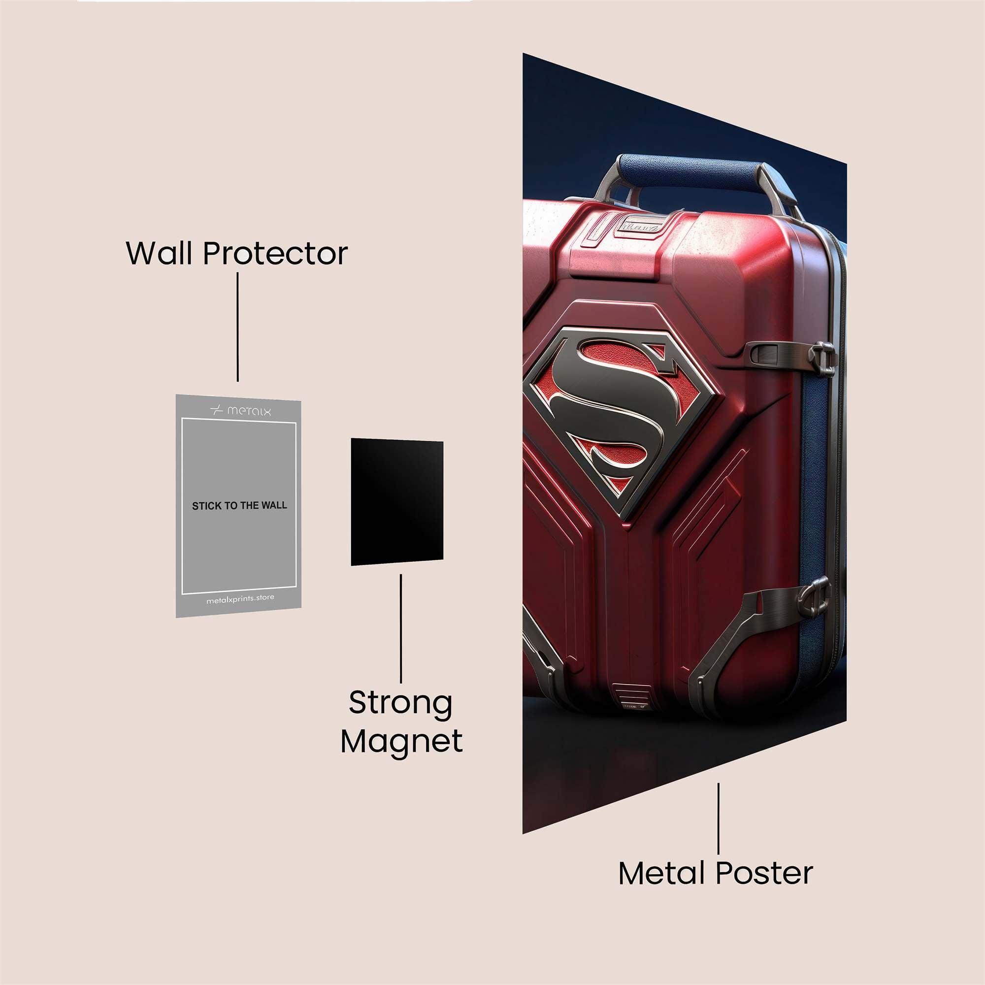 Superman's Vault Safe Wall Magnetic / M