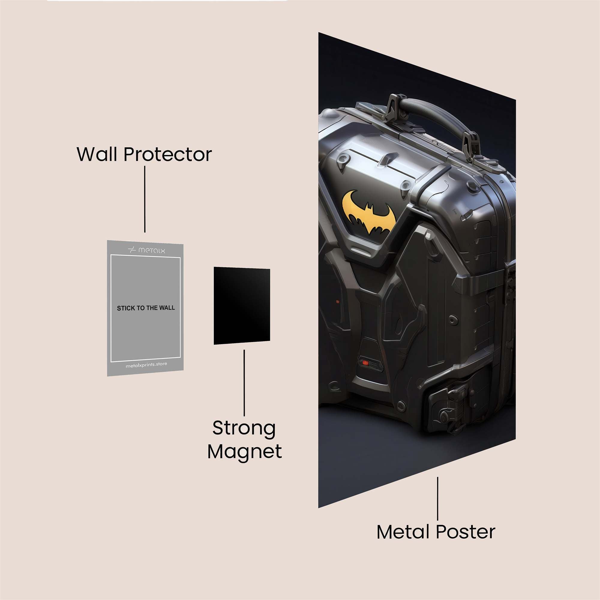 Batman Stealth Safe Wall Magnetic / M