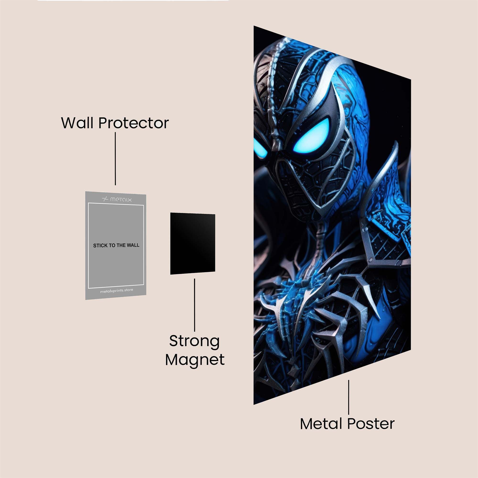 Spider Eerie Safe Wall Magnetic / M