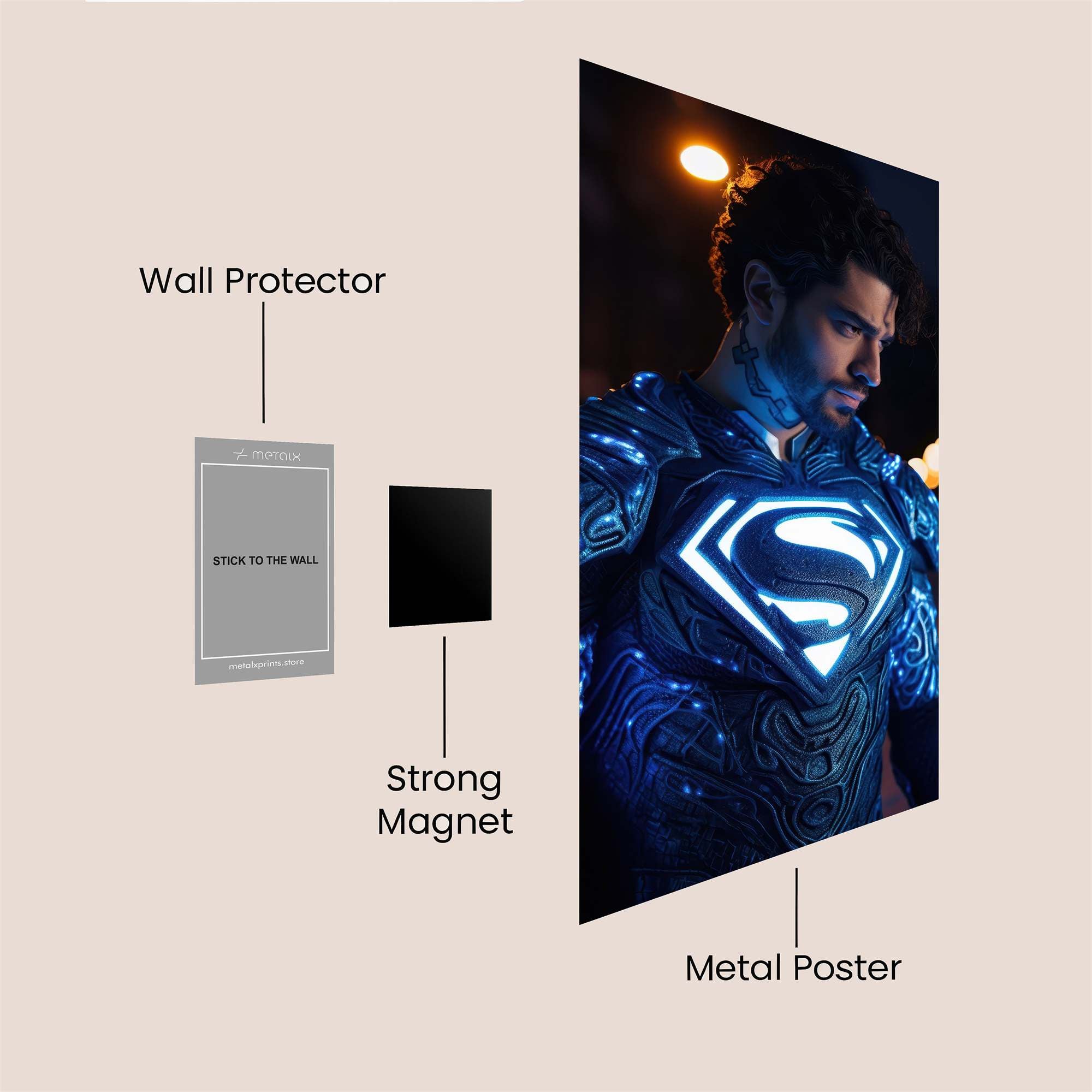Superman Serene Safe Wall Magnetic / M