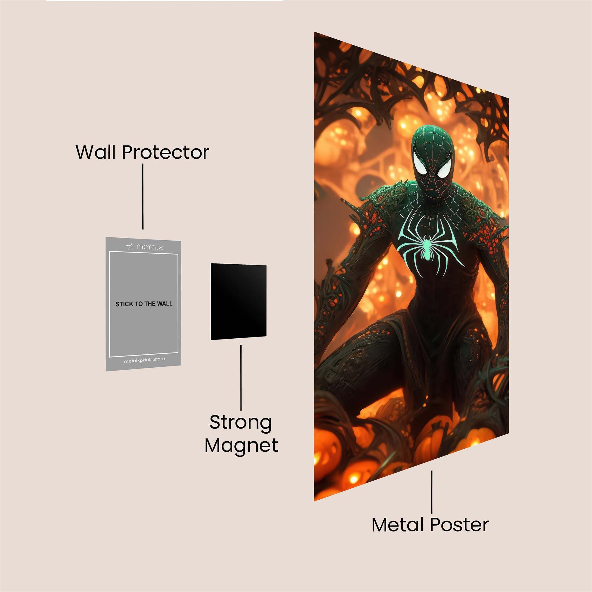 Spider Haunt Safe Wall Magnetic / M