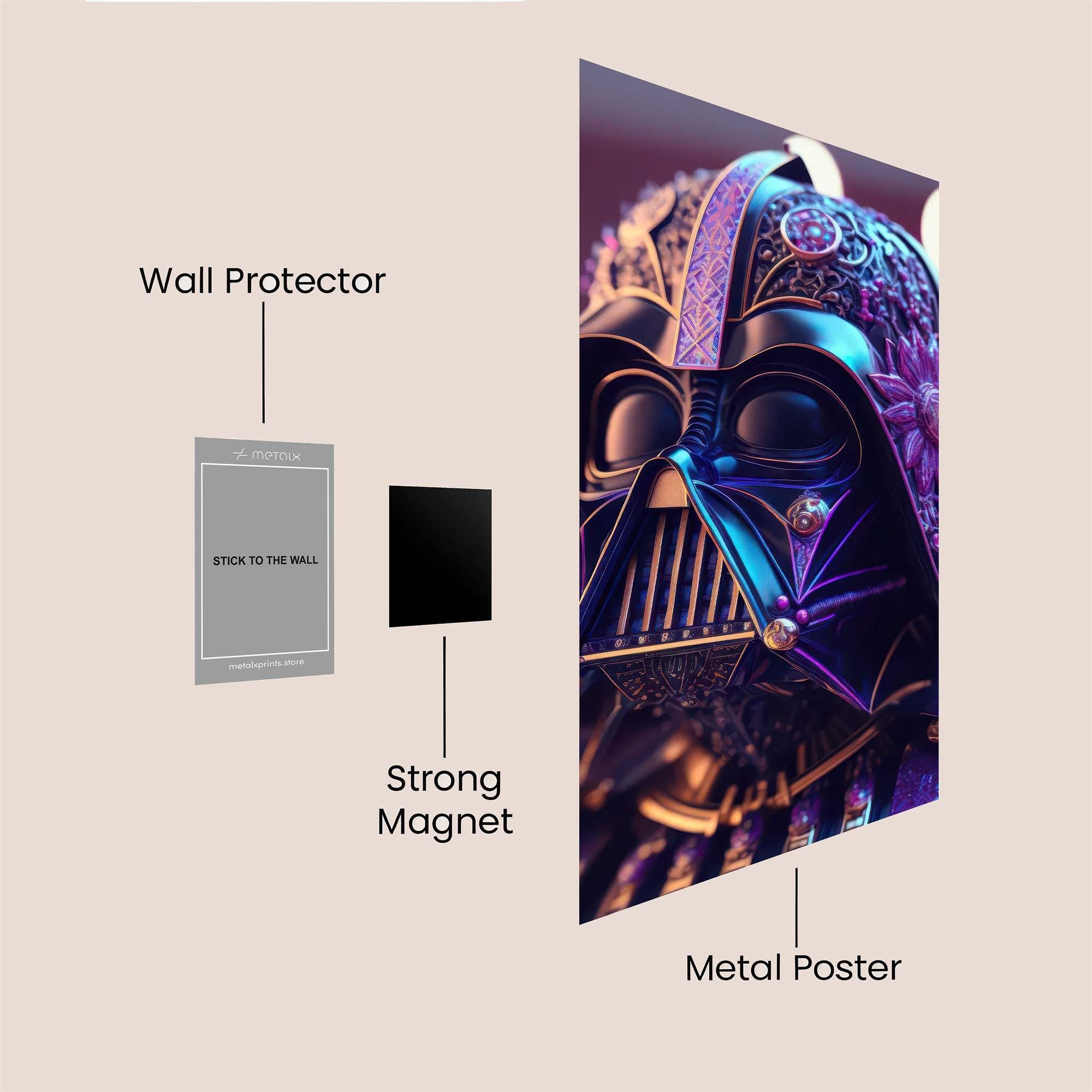 Vader Floral Safe Wall Magnetic / M
