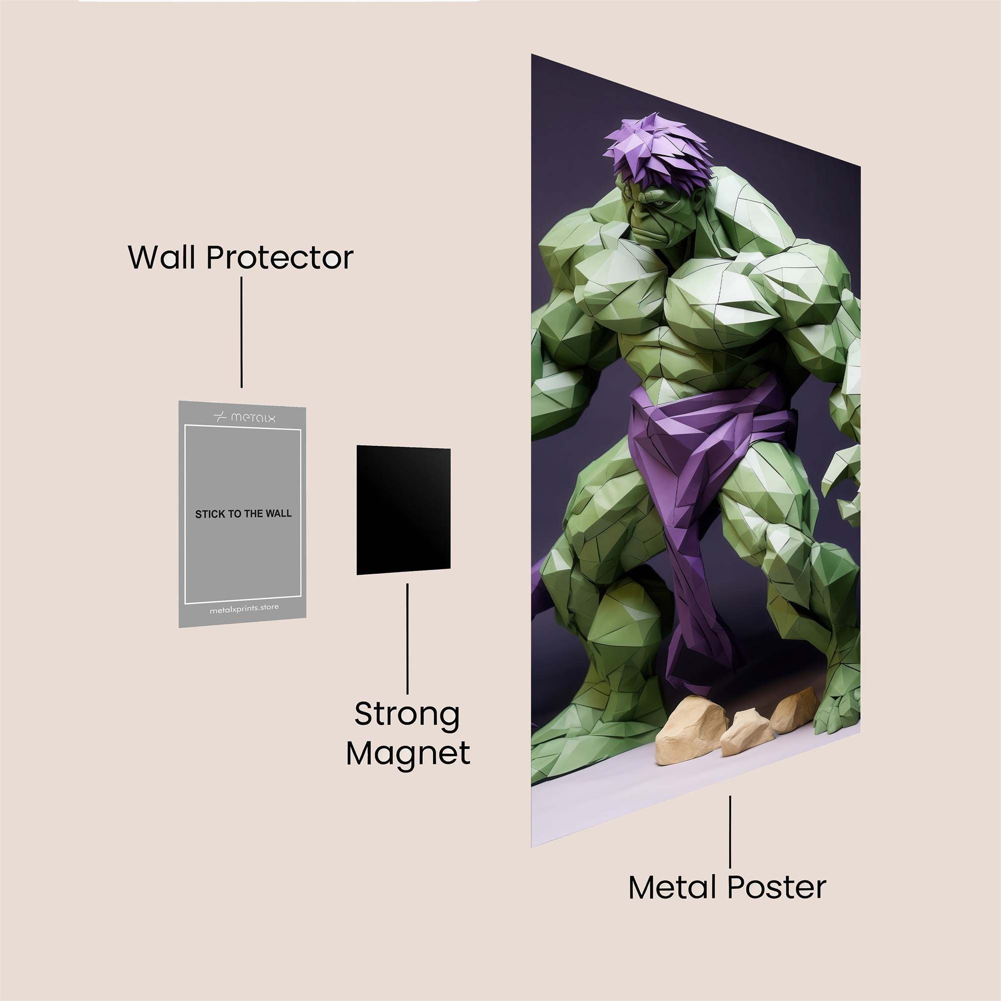 Hulk Geometric Safe Wall Magnetic / M