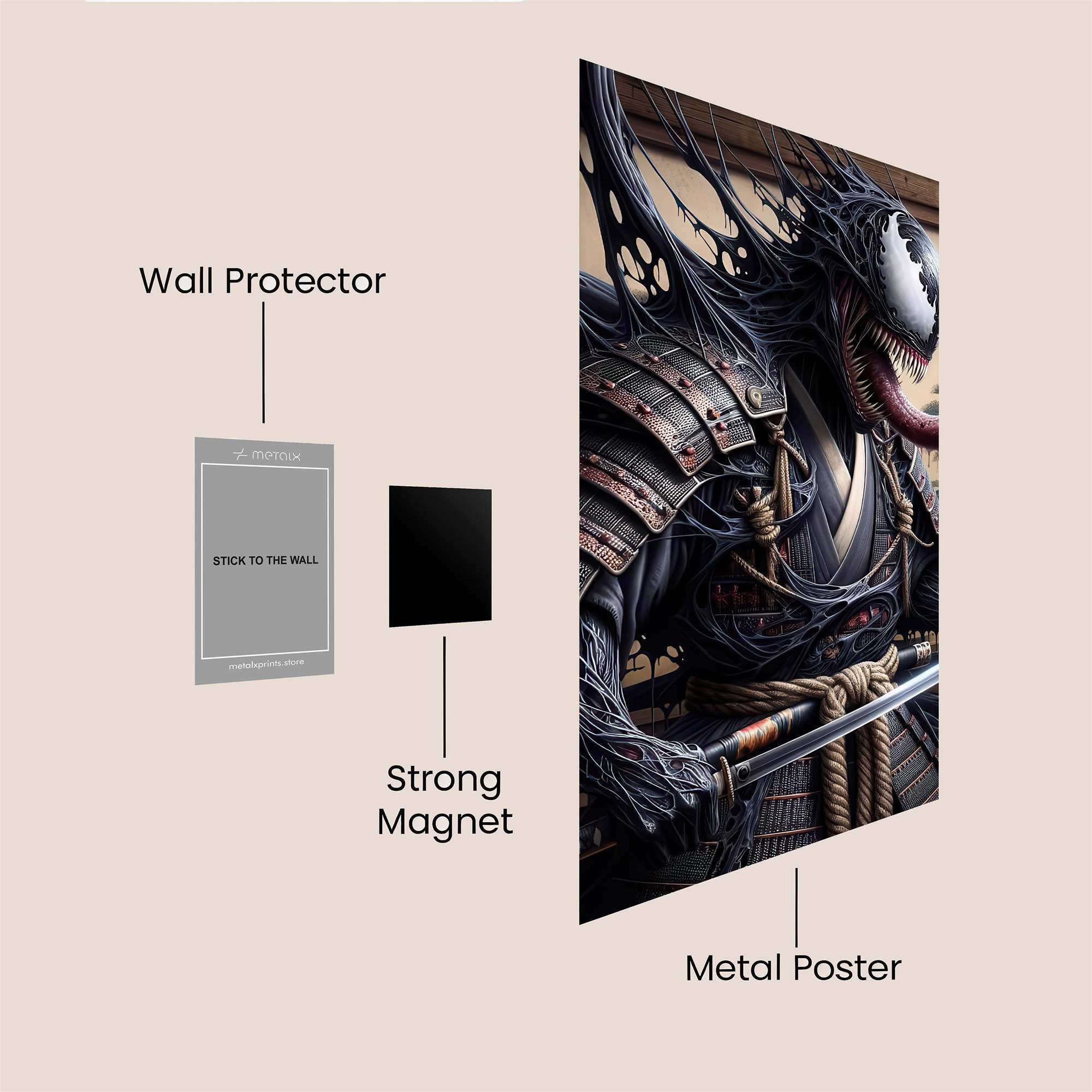 Venom Samurai Safe Wall Magnetic / M