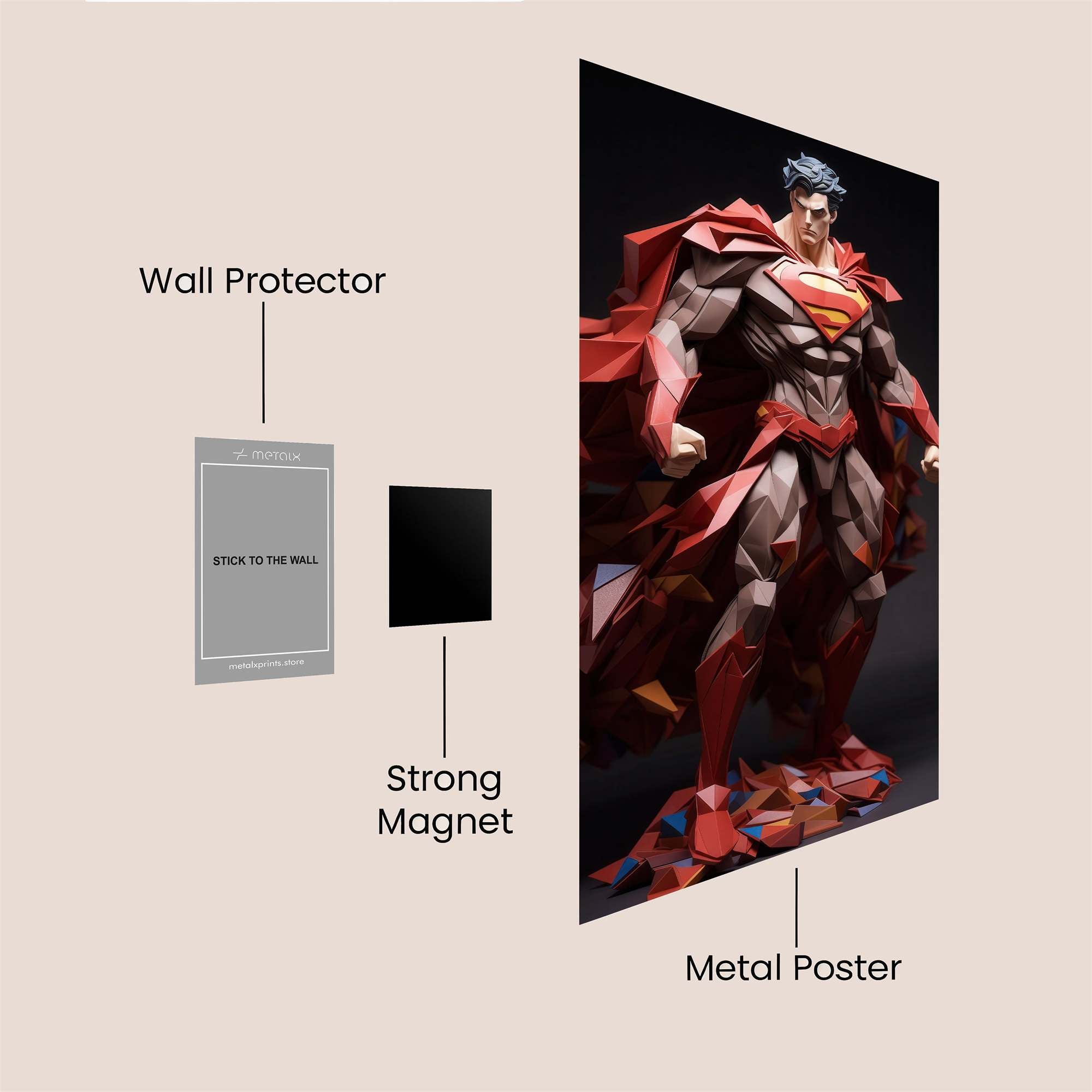 Superman Shattered Safe Wall Magnetic / M
