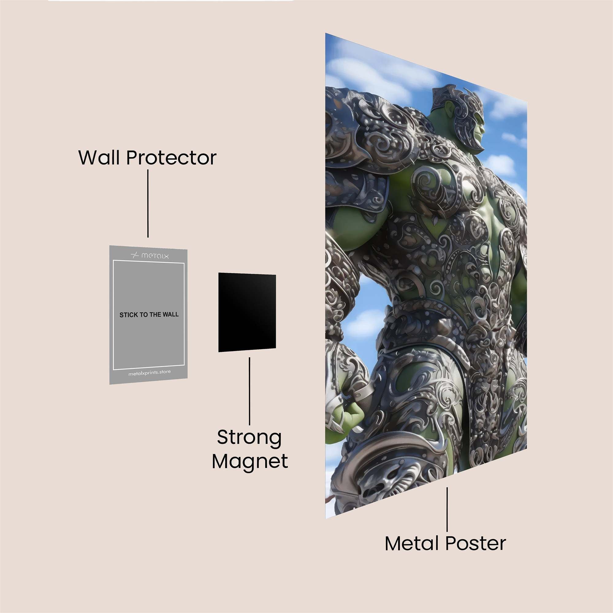 Hulk Regal Safe Wall Magnetic / M