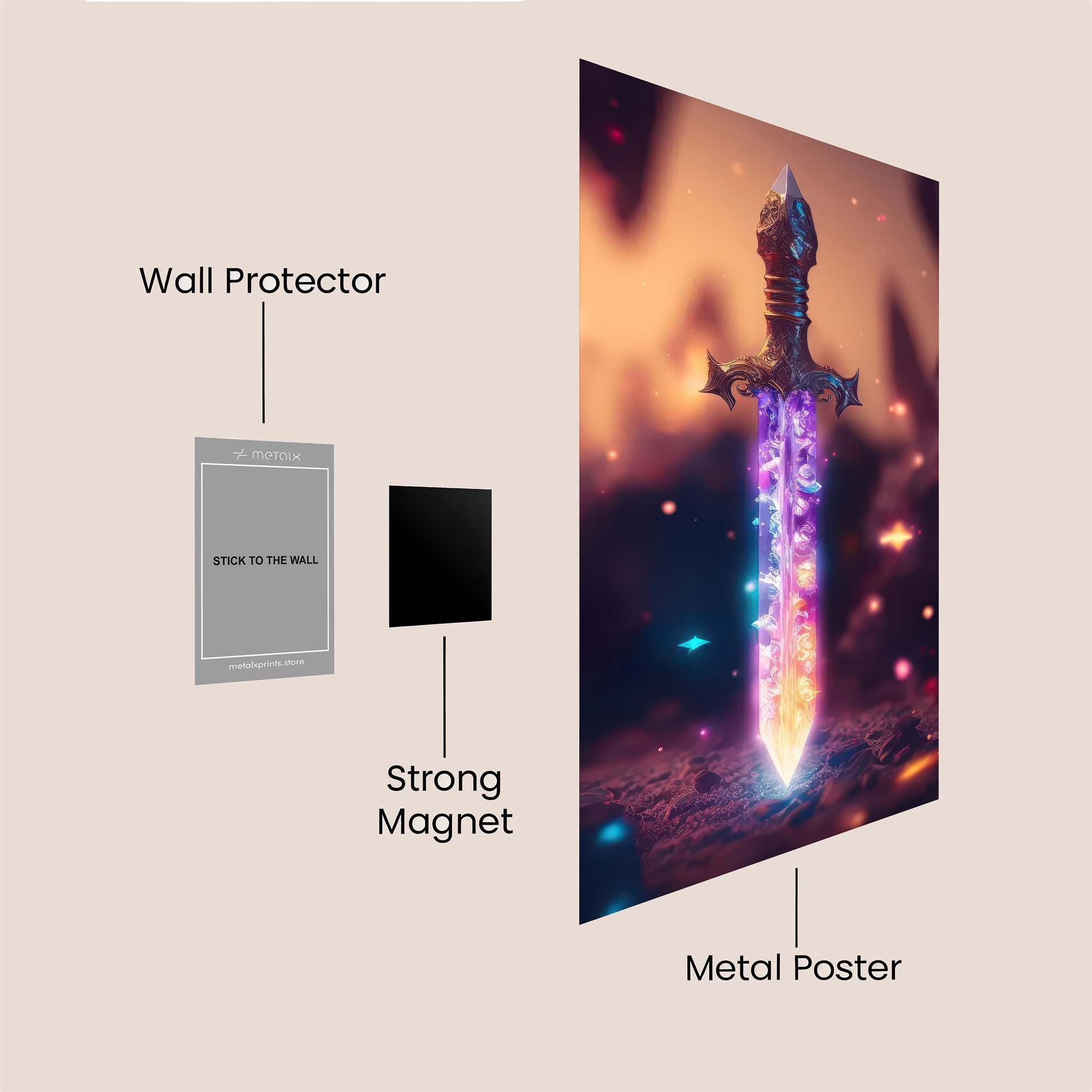 Mystic Blade Safe Wall Magnetic / M