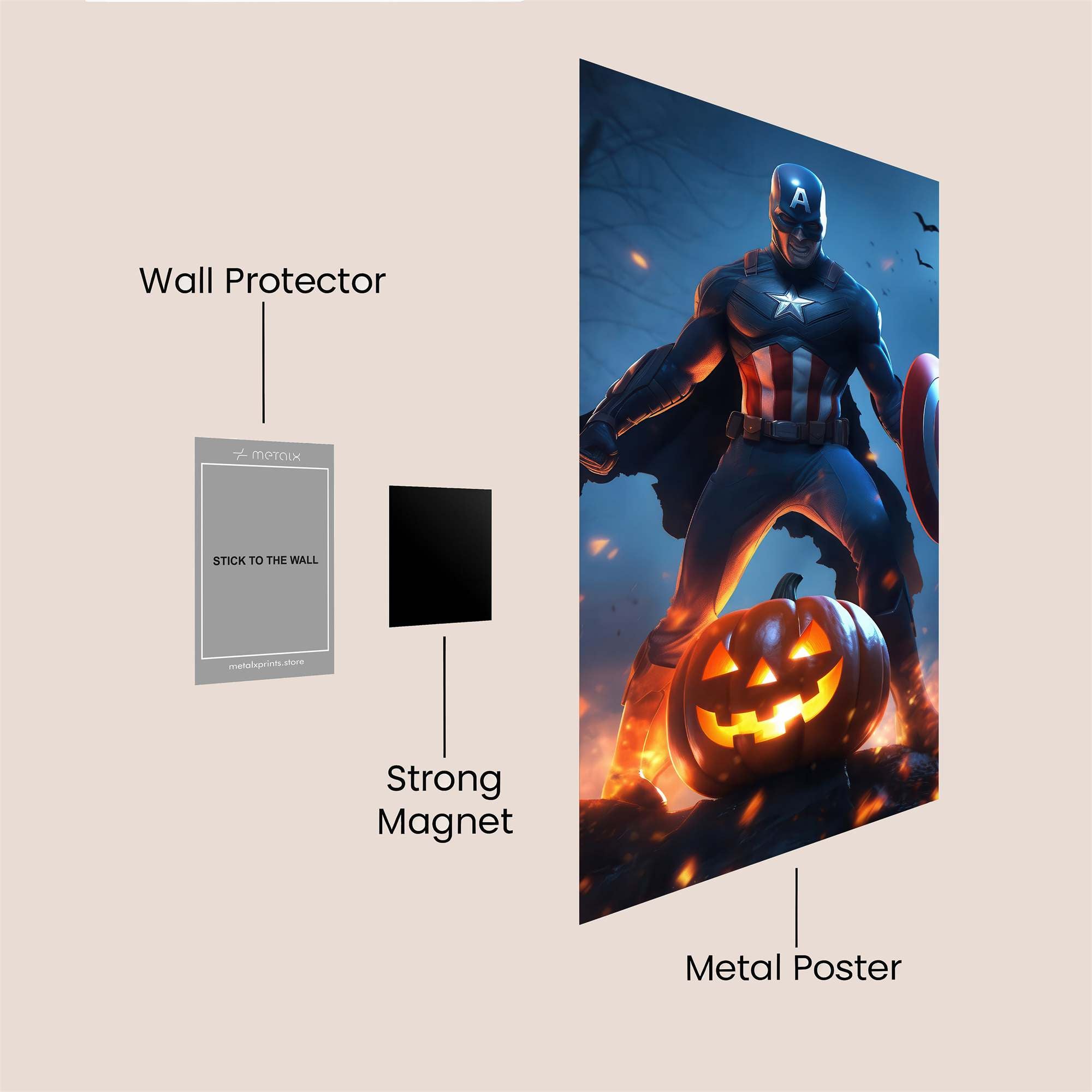 Captain Spooky Safe Wall Magnetic / M