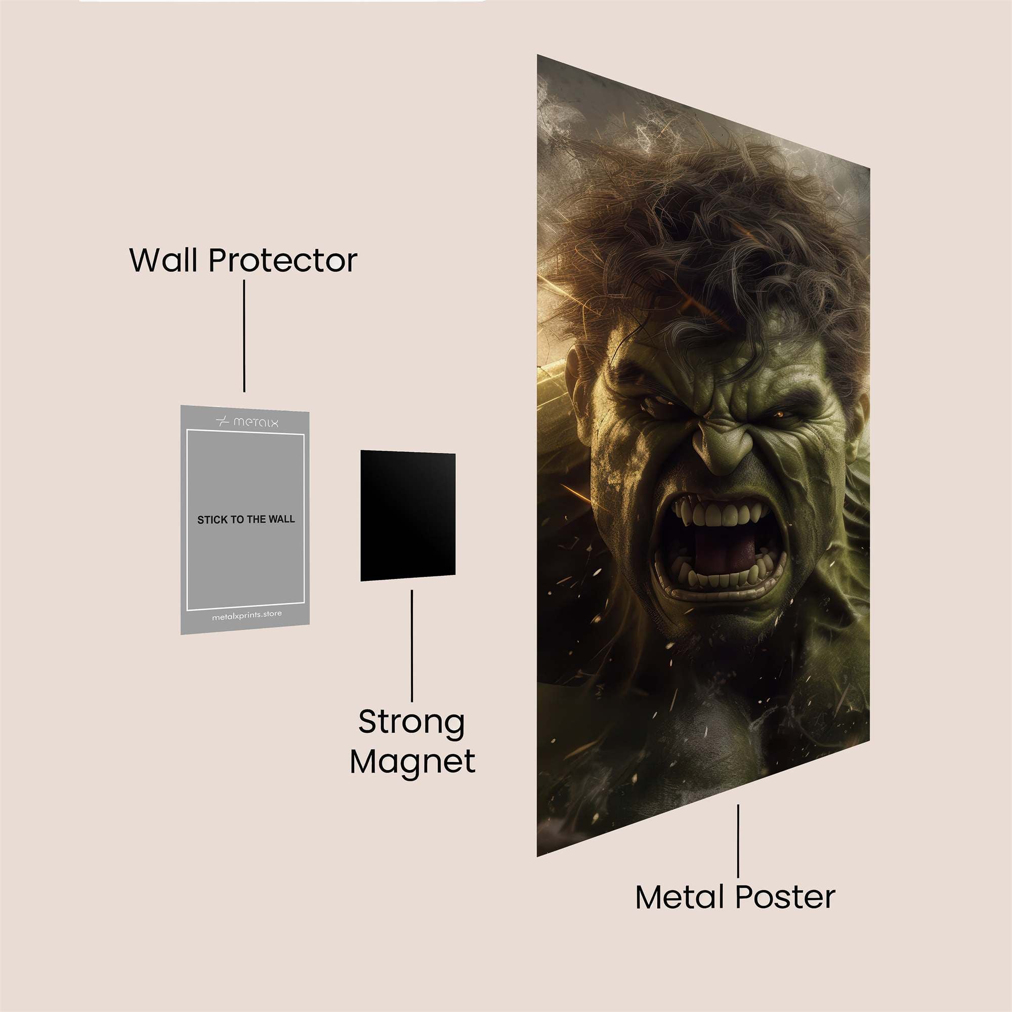 Hulk Rageful Safe Wall Magnetic / M