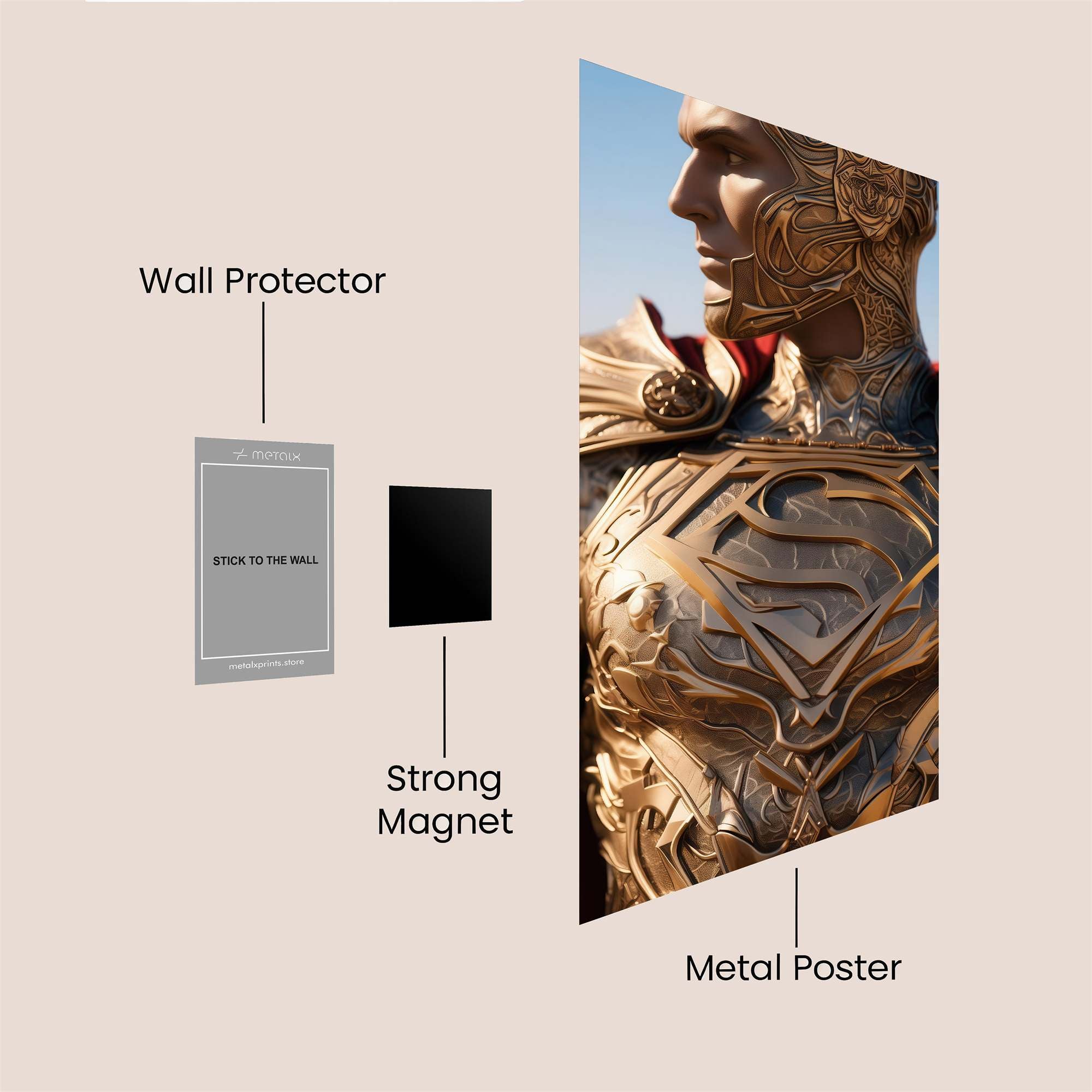 Superman Regal Safe Wall Magnetic / M