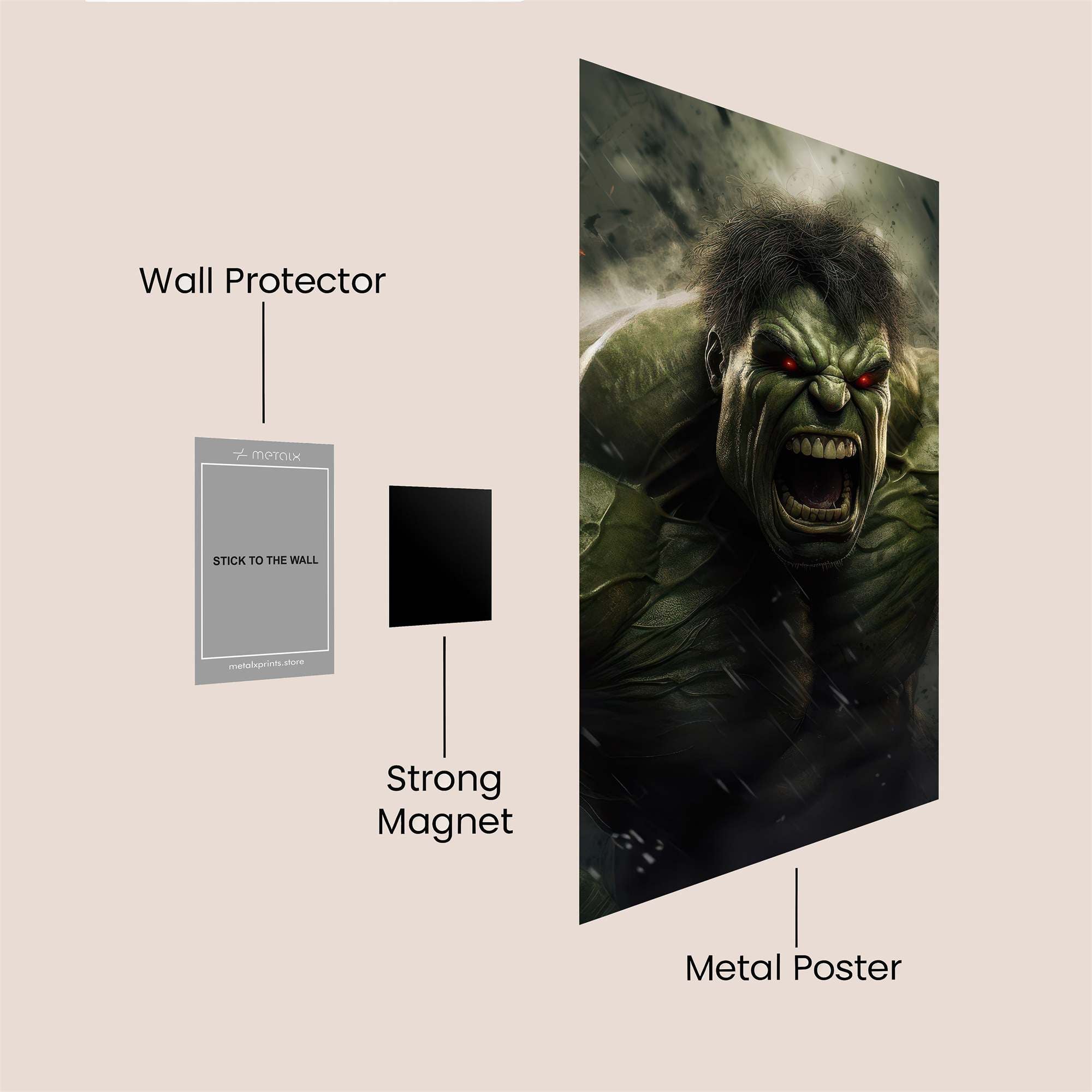 Hulk Rageful Safe Wall Magnetic / M