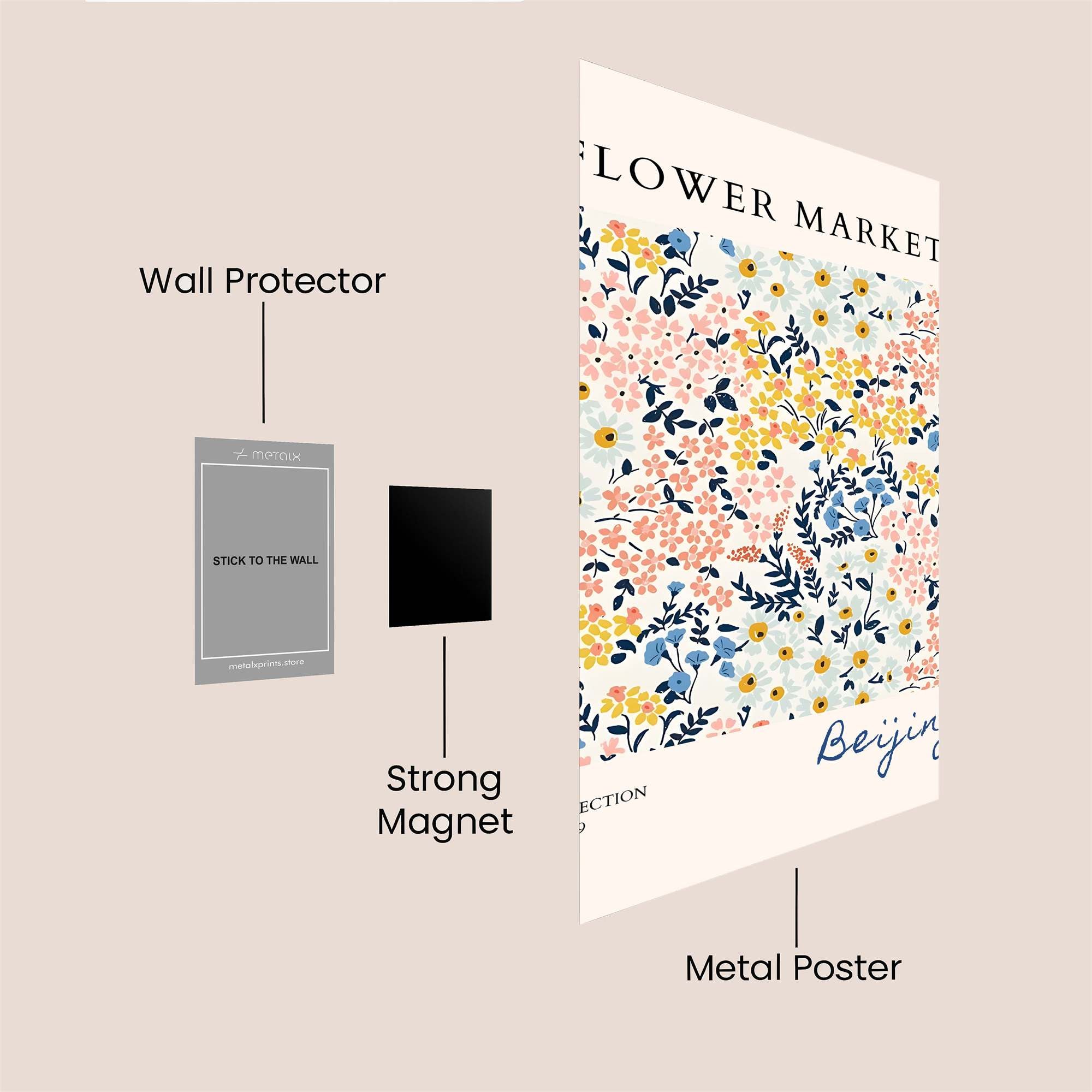 Flower Whimsy Safe Wall Magnetic / M