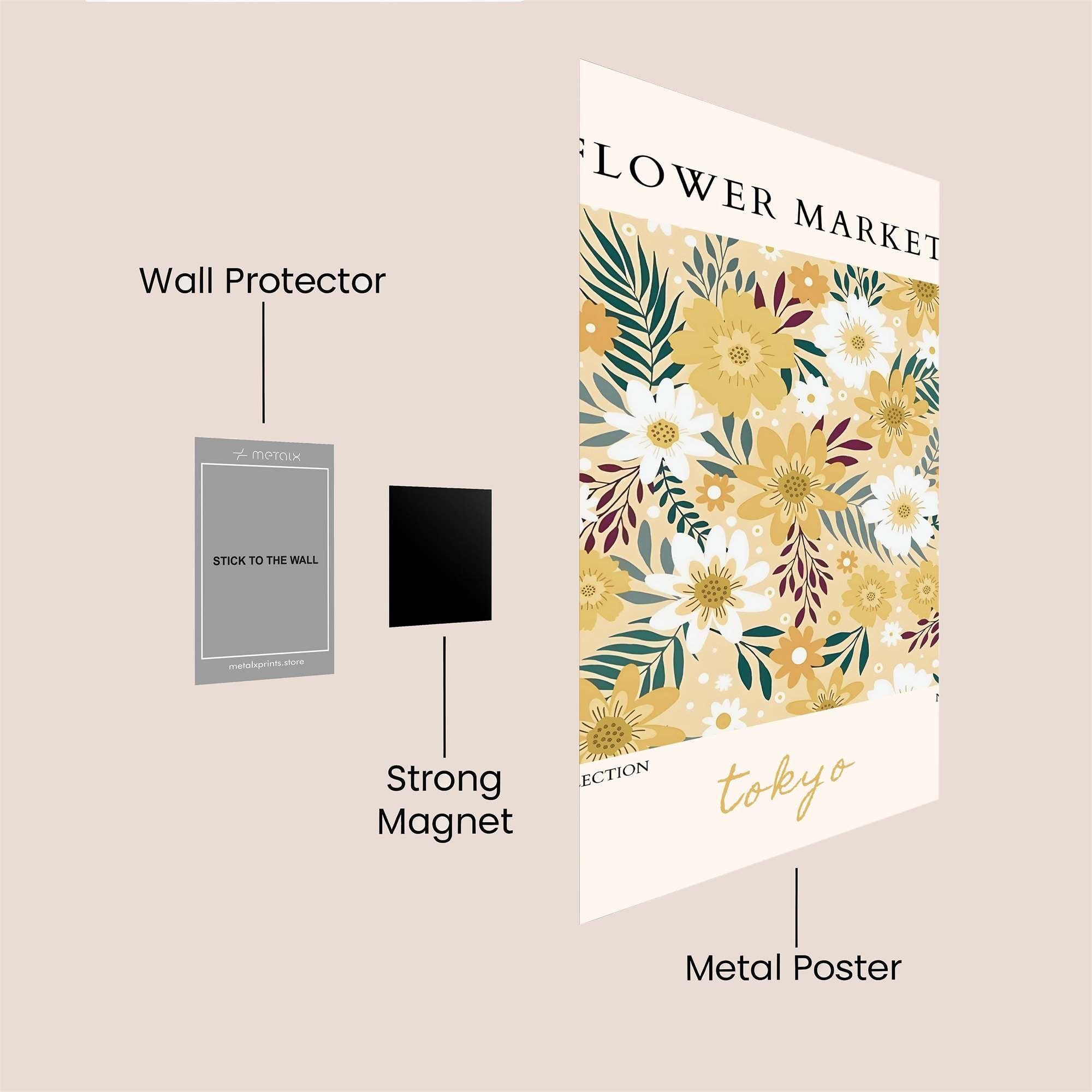Tokyo Bloom Safe Wall Magnetic / M