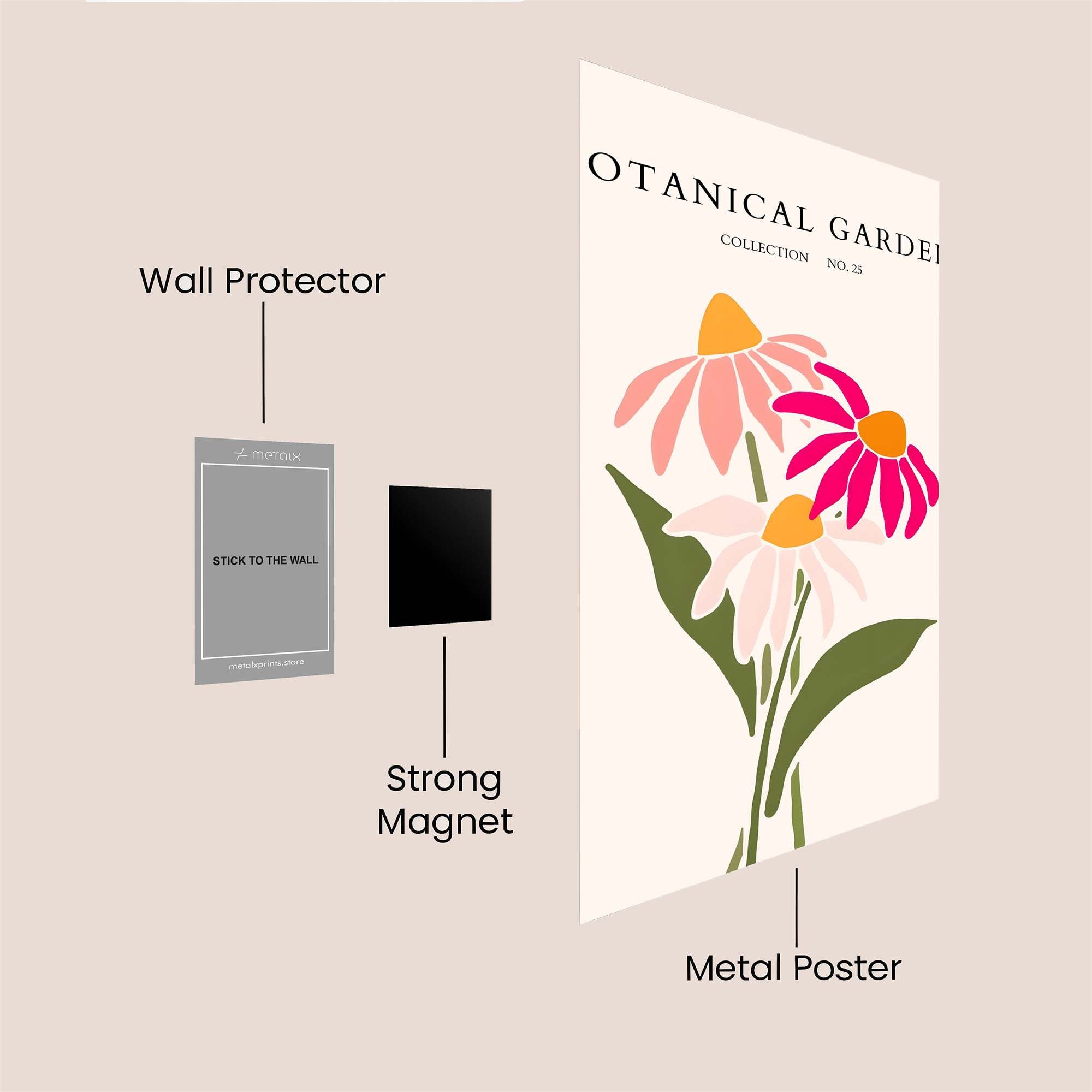 Garden Whimsy Safe Wall Magnetic / M