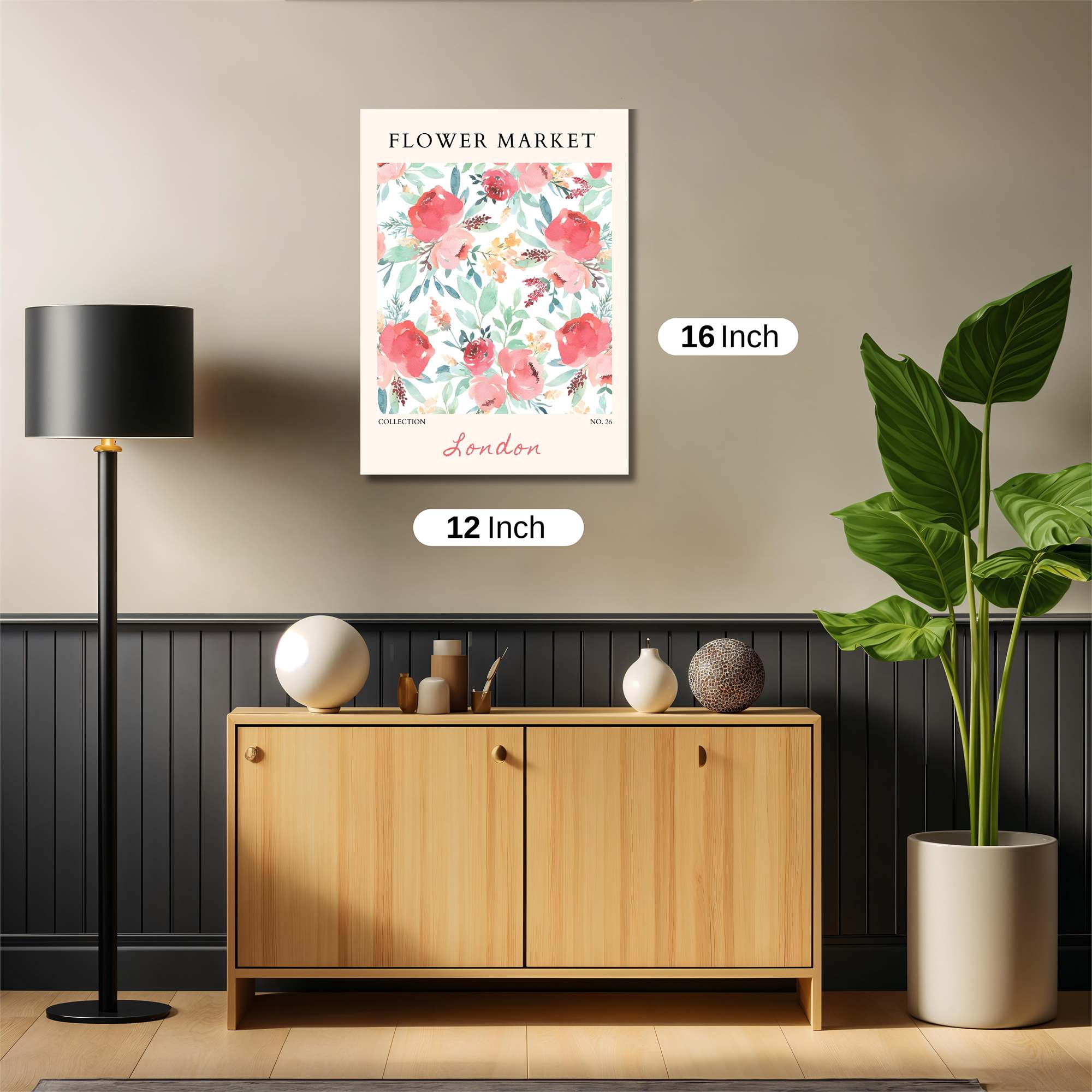 Floral Serenity Safe Wall Magnetic / M