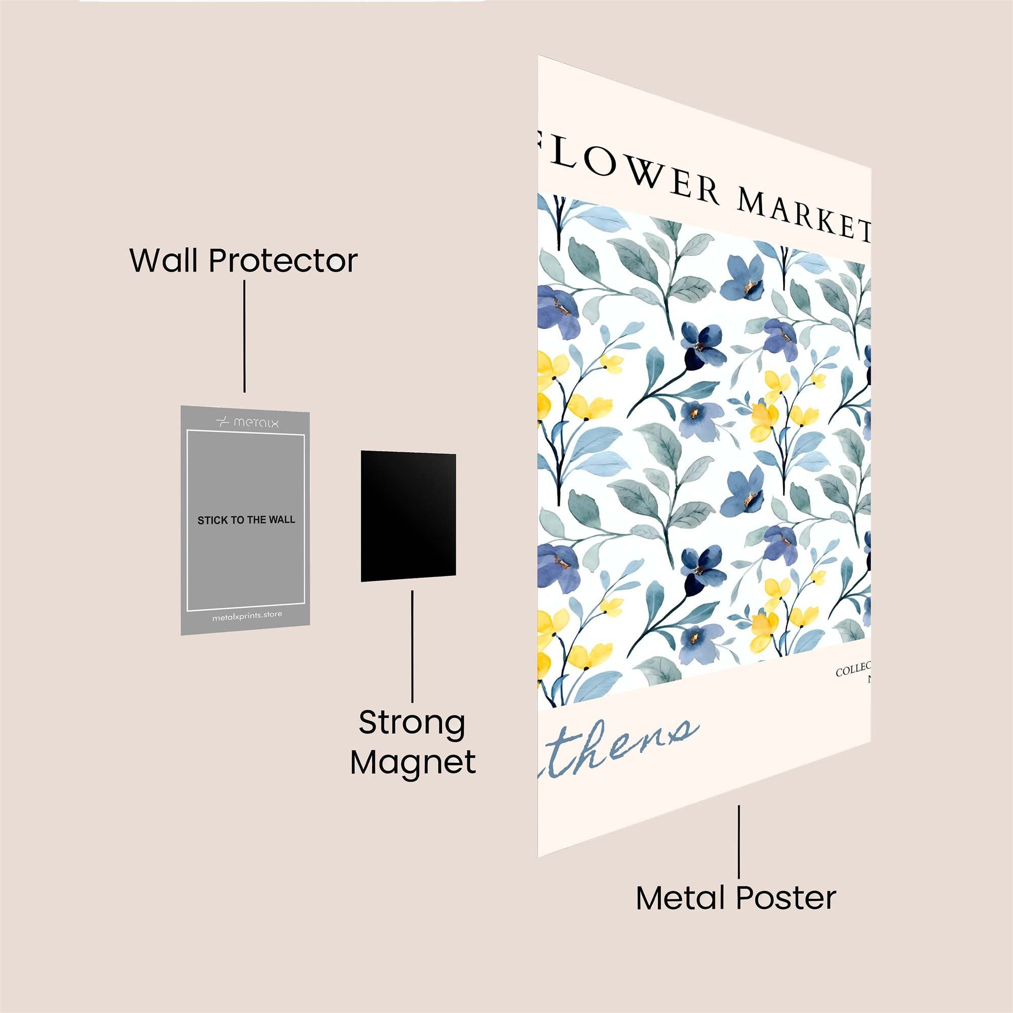 Flower Whimsy Safe Wall Magnetic / M