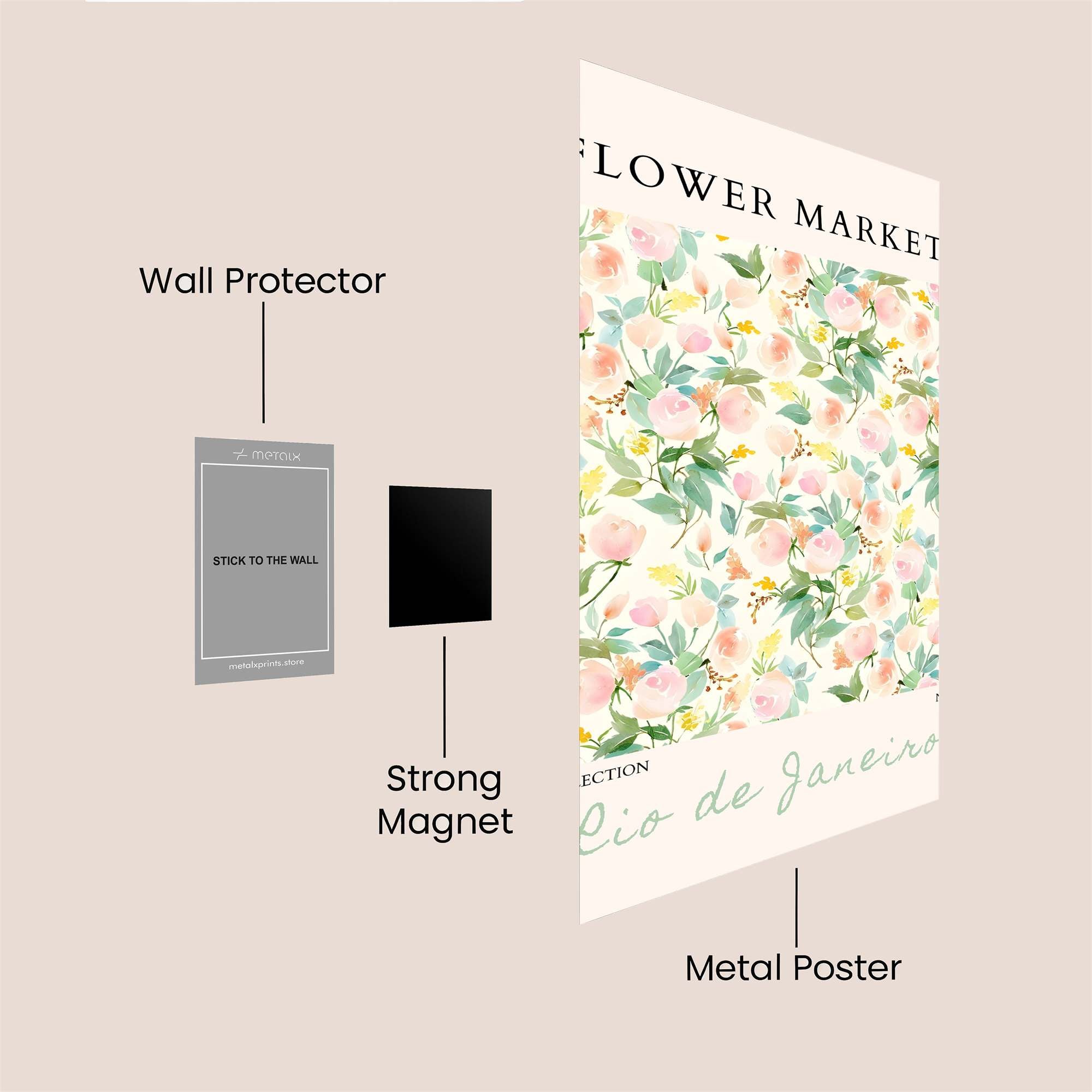 Floral Fiesta Safe Wall Magnetic / M