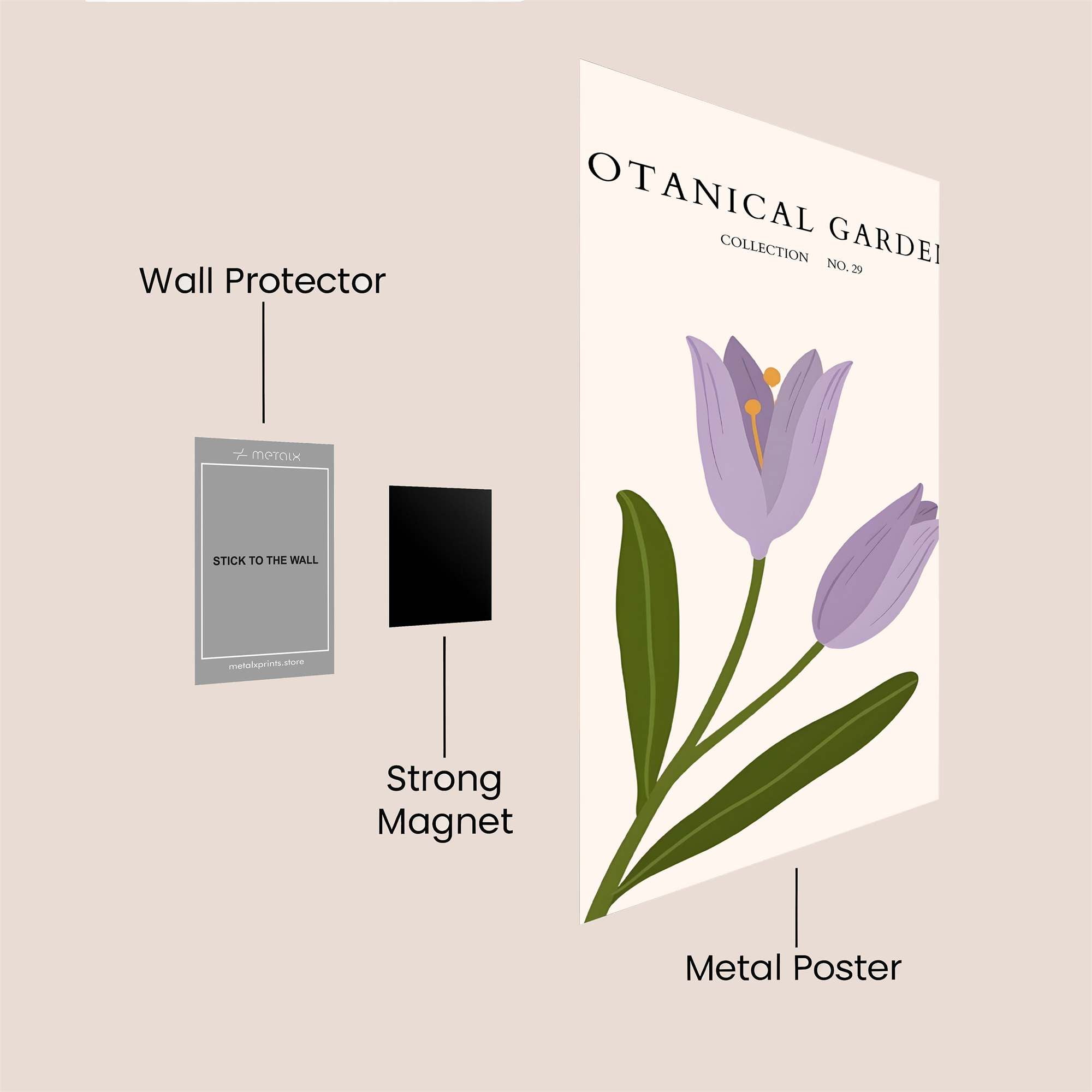 Tulip Tranquility Safe Wall Magnetic / M