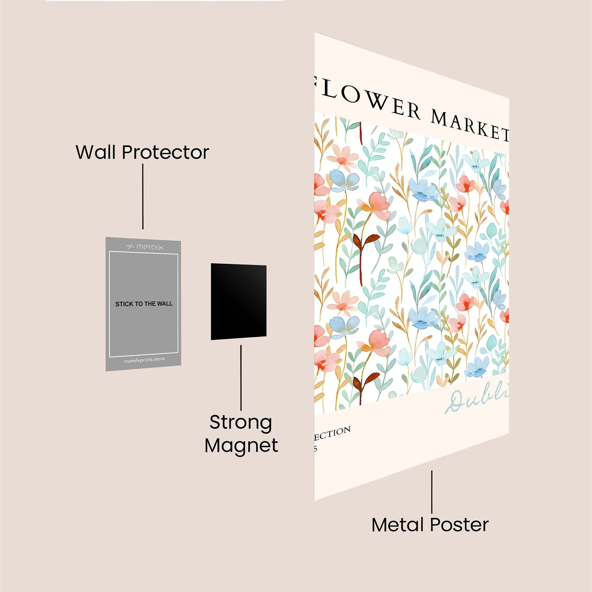 Flower Whimsy Safe Wall Magnetic / M