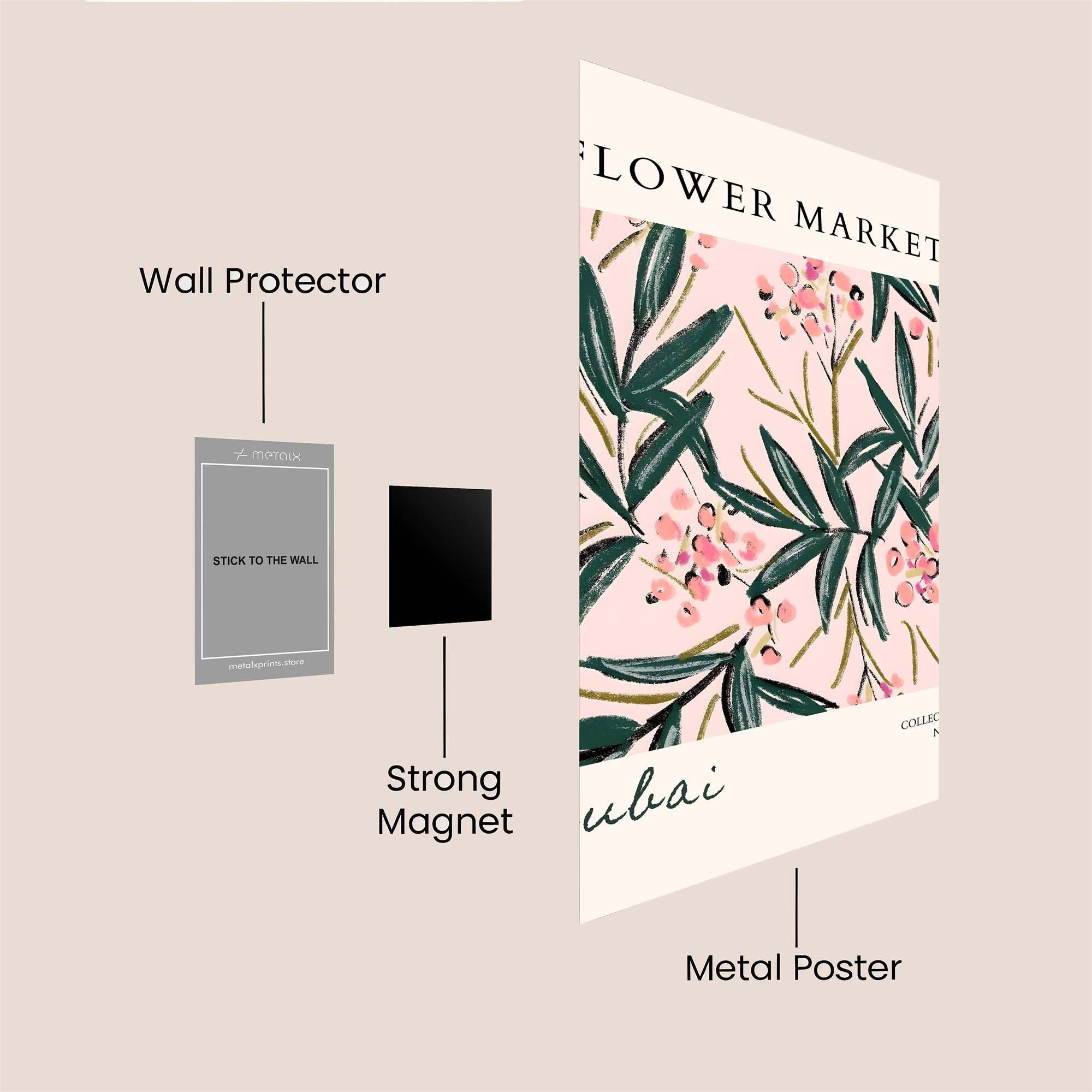 Flower Whimsy Safe Wall Magnetic / M