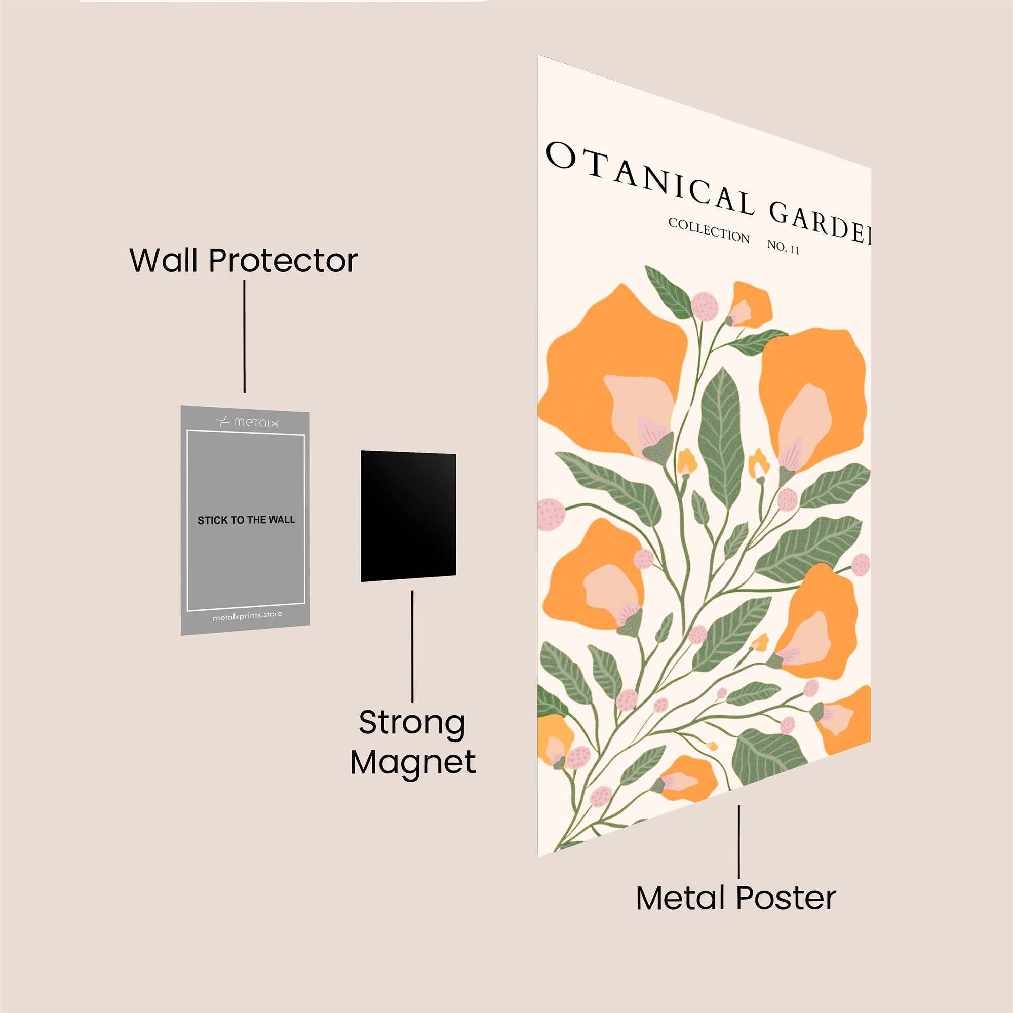 Floral Bliss Safe Wall Magnetic / M