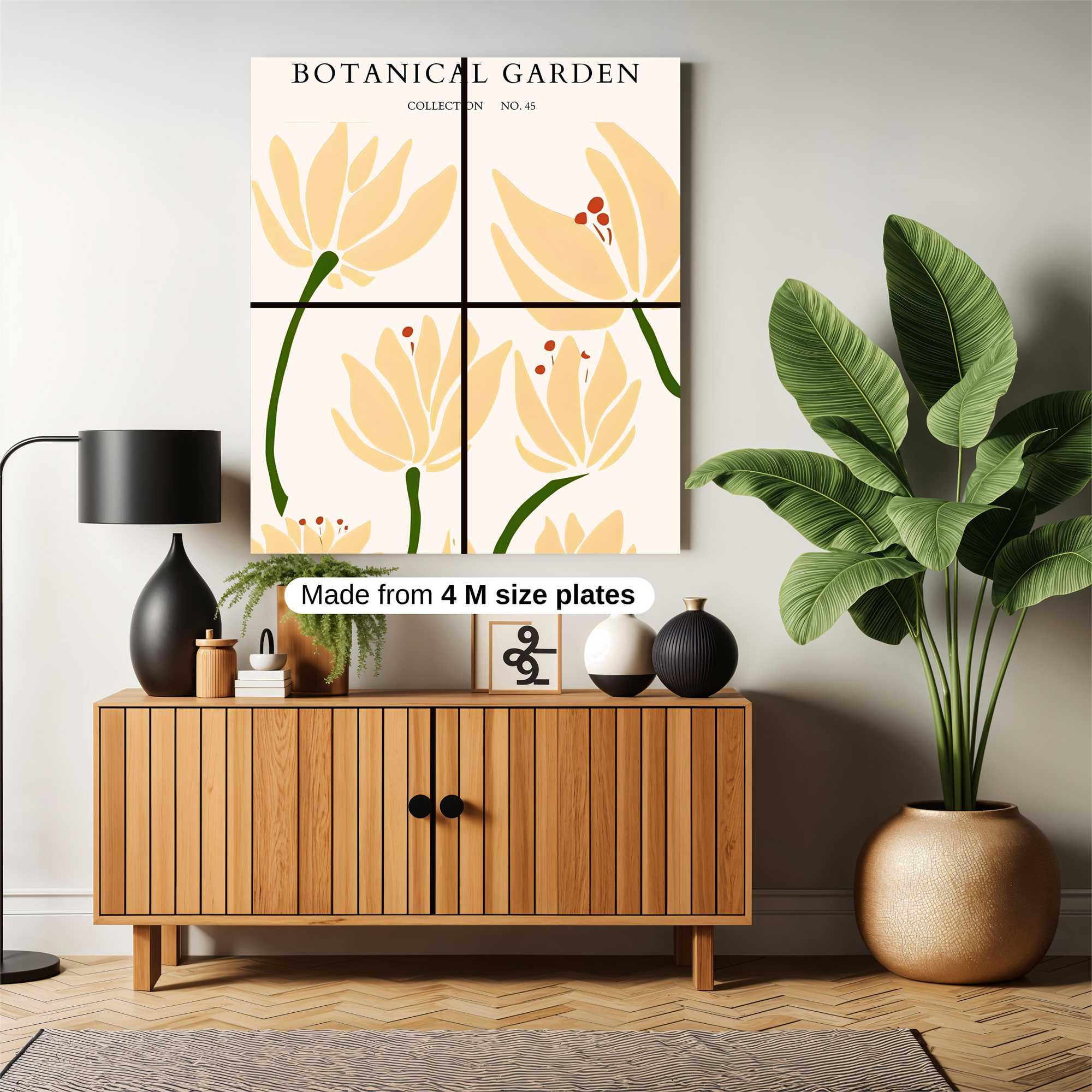 Floral Serenity Safe Wall Magnetic / M