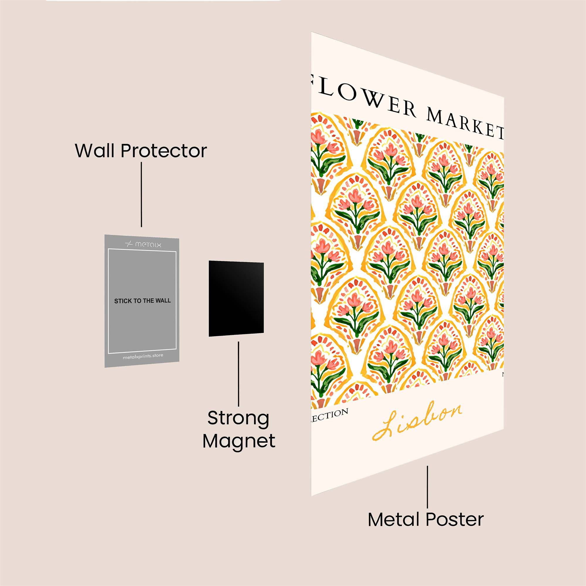 Lisbon Lively Safe Wall Magnetic / M