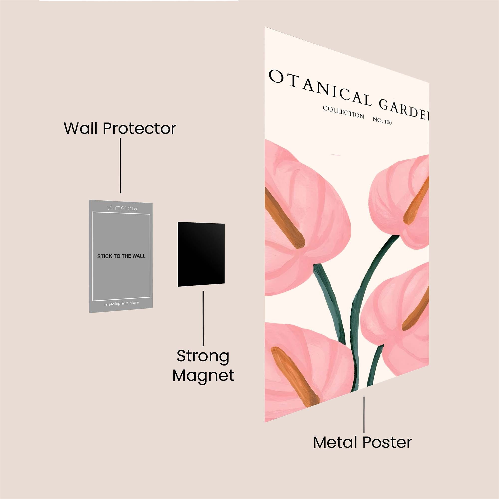 Anthurium Serenity Safe Wall Magnetic / M