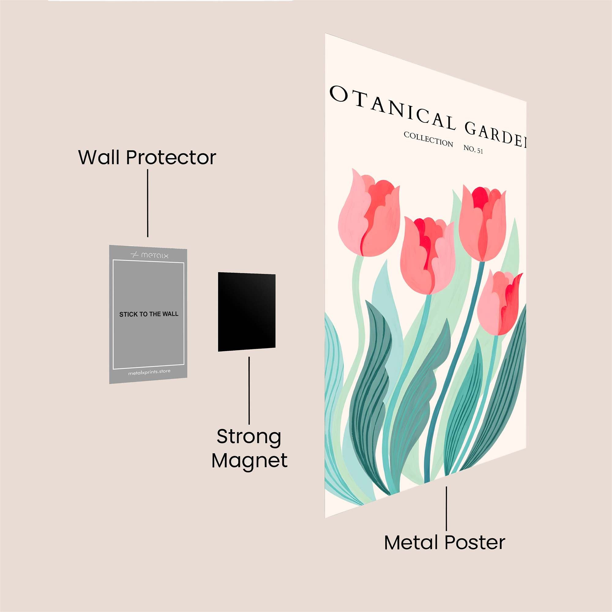 Tulip Tranquil Safe Wall Magnetic / M