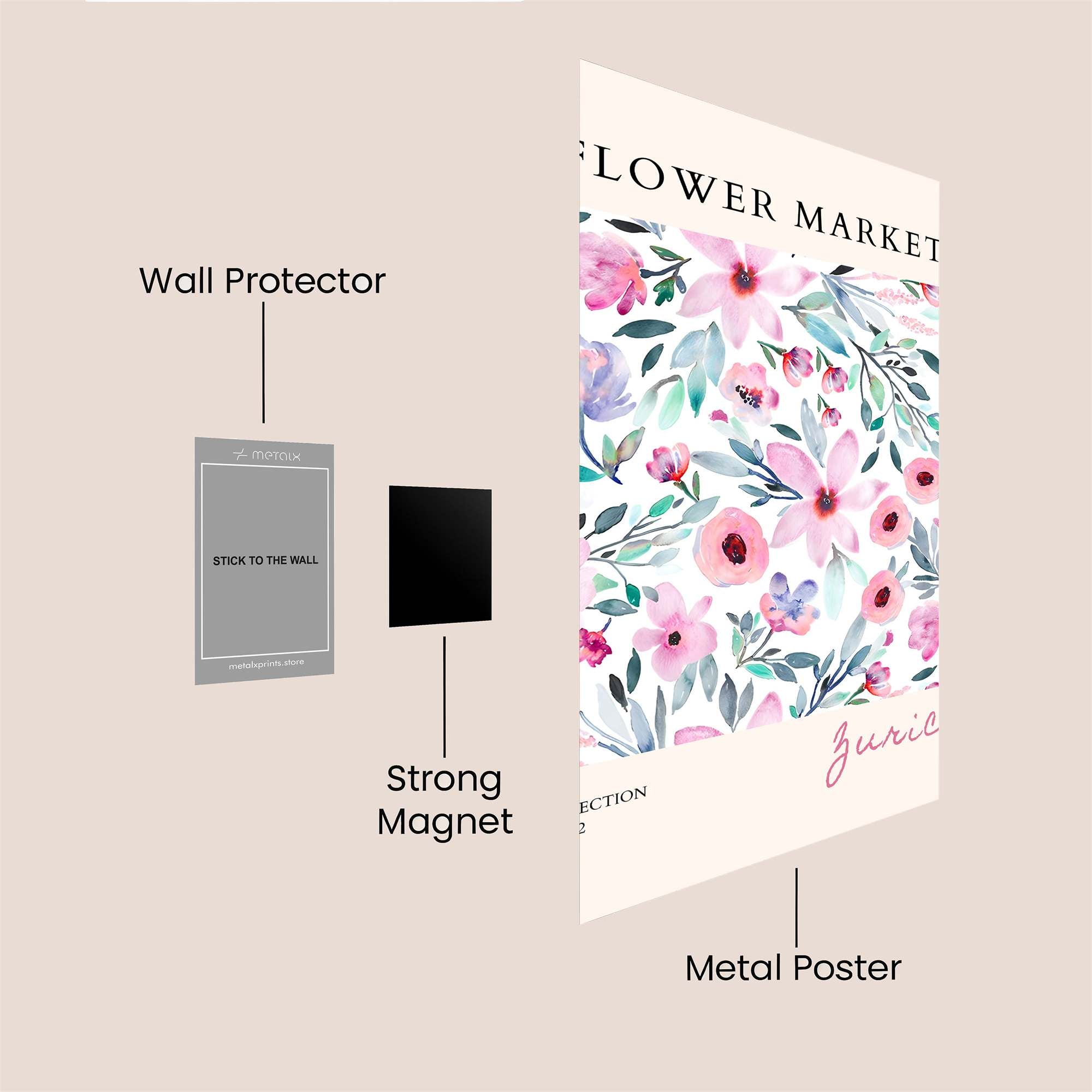 Flower Bliss Safe Wall Magnetic / M