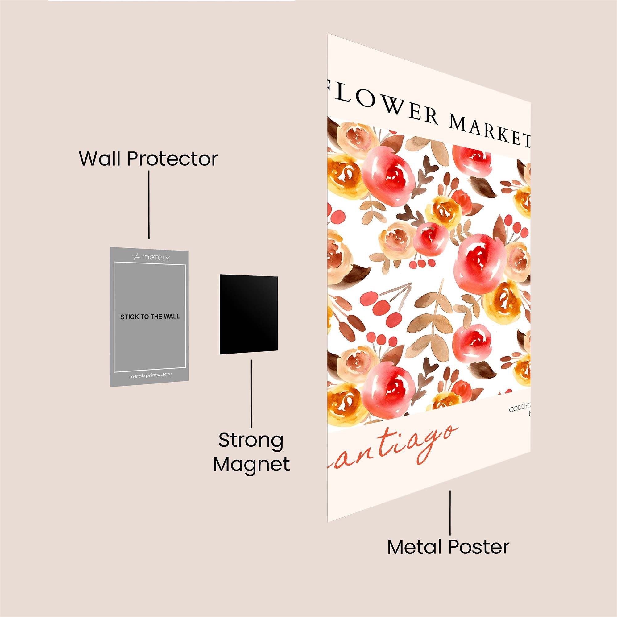 Floral Delight Safe Wall Magnetic / M