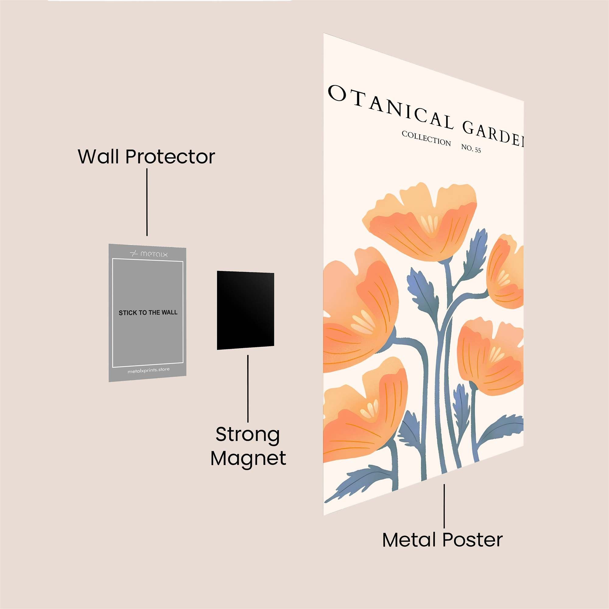 Poppy Serenity Safe Wall Magnetic / M