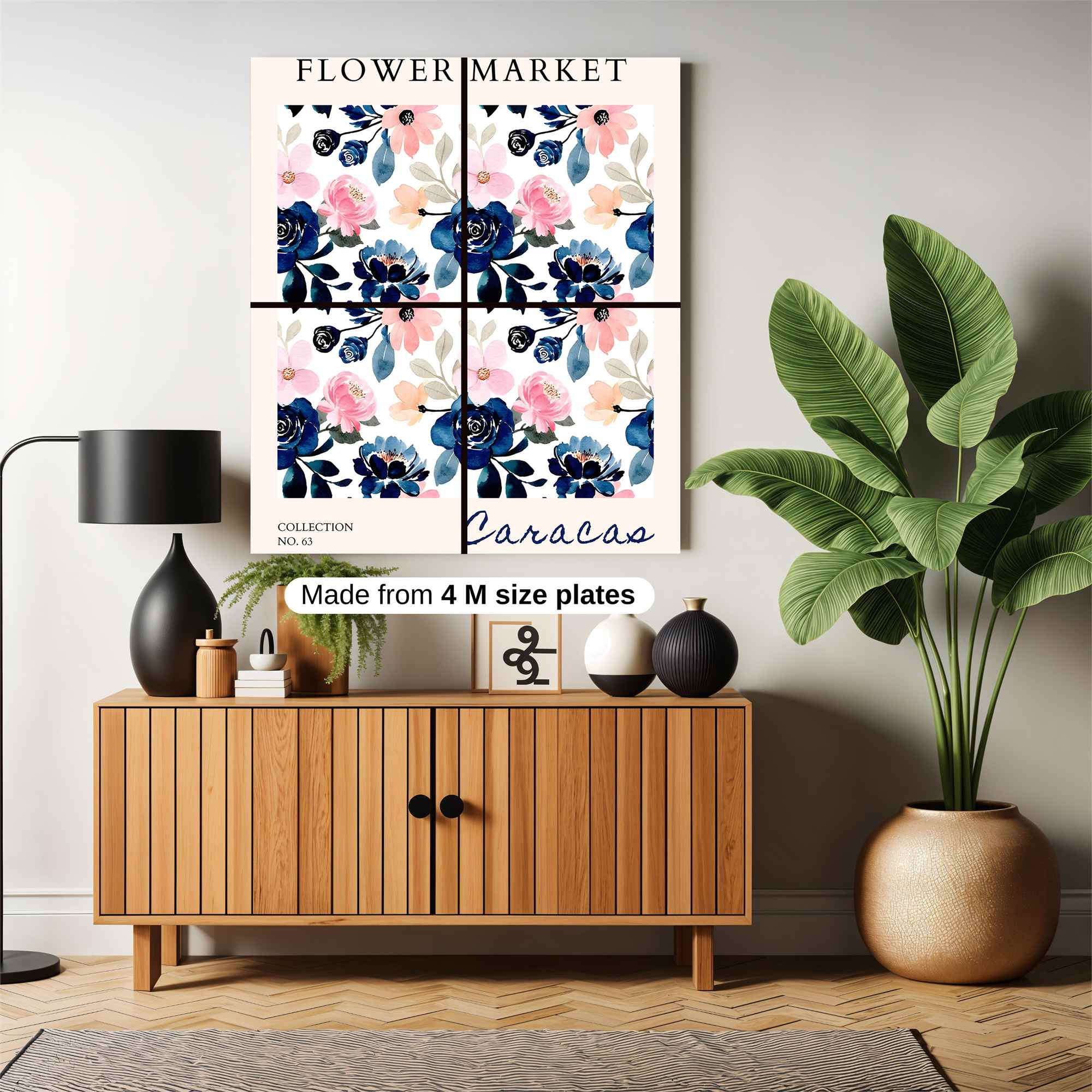 Floral Harmony Safe Wall Magnetic / M