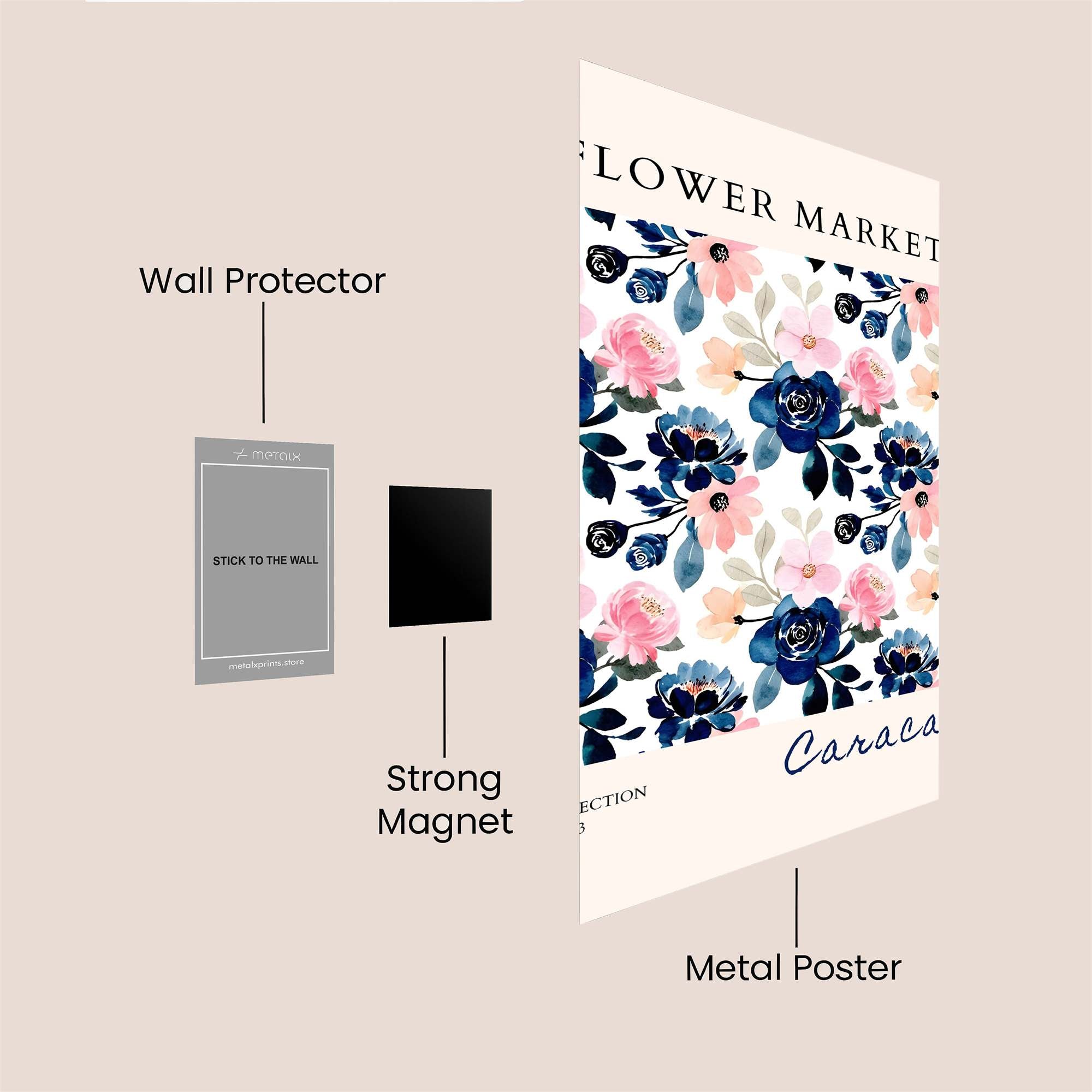 Floral Harmony Safe Wall Magnetic / M